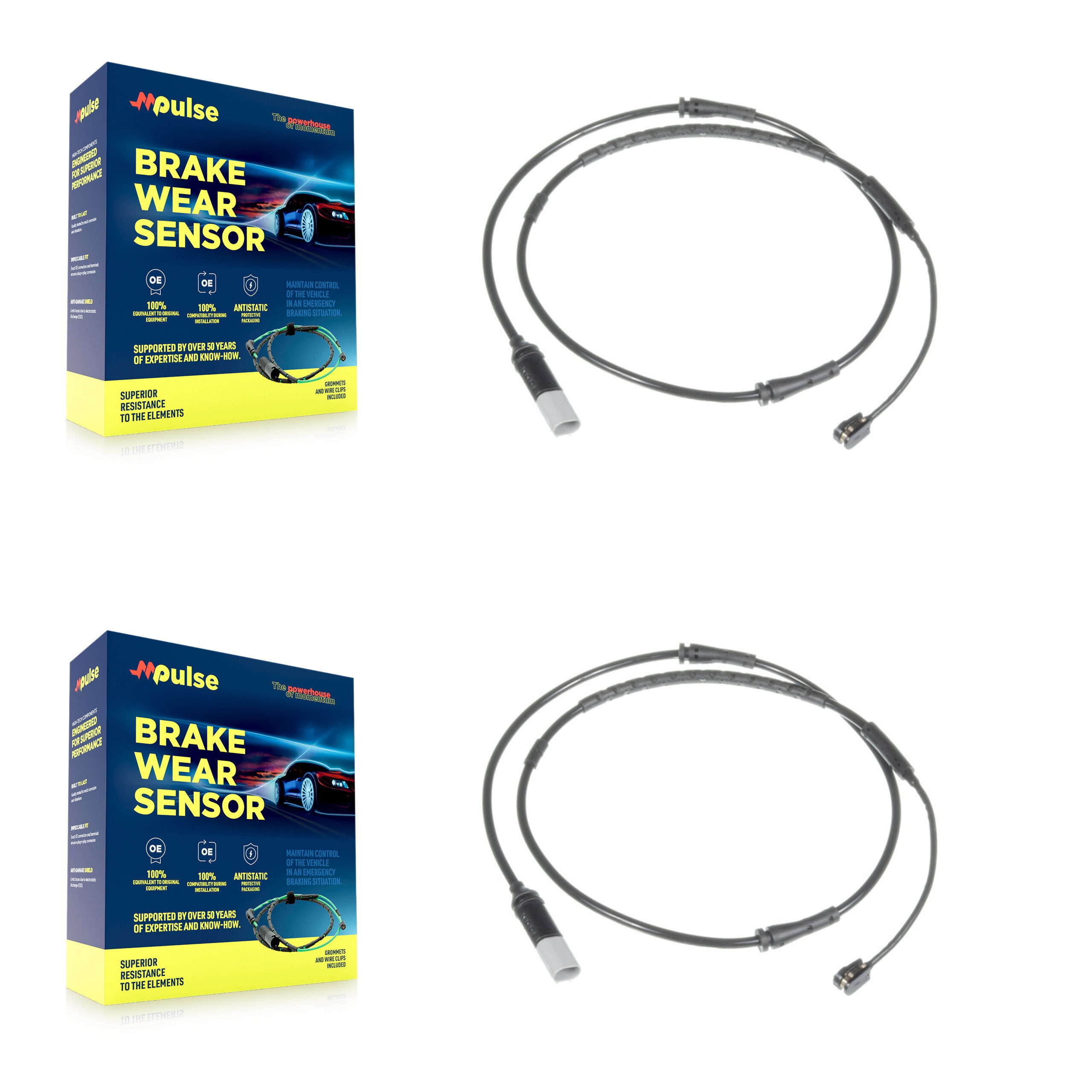 Mpulse KSE-100092 Disc Brake Pad Wear Sensor for 2010-2019 BMW M6 Gran Coupe, BMW 640i and More - Front