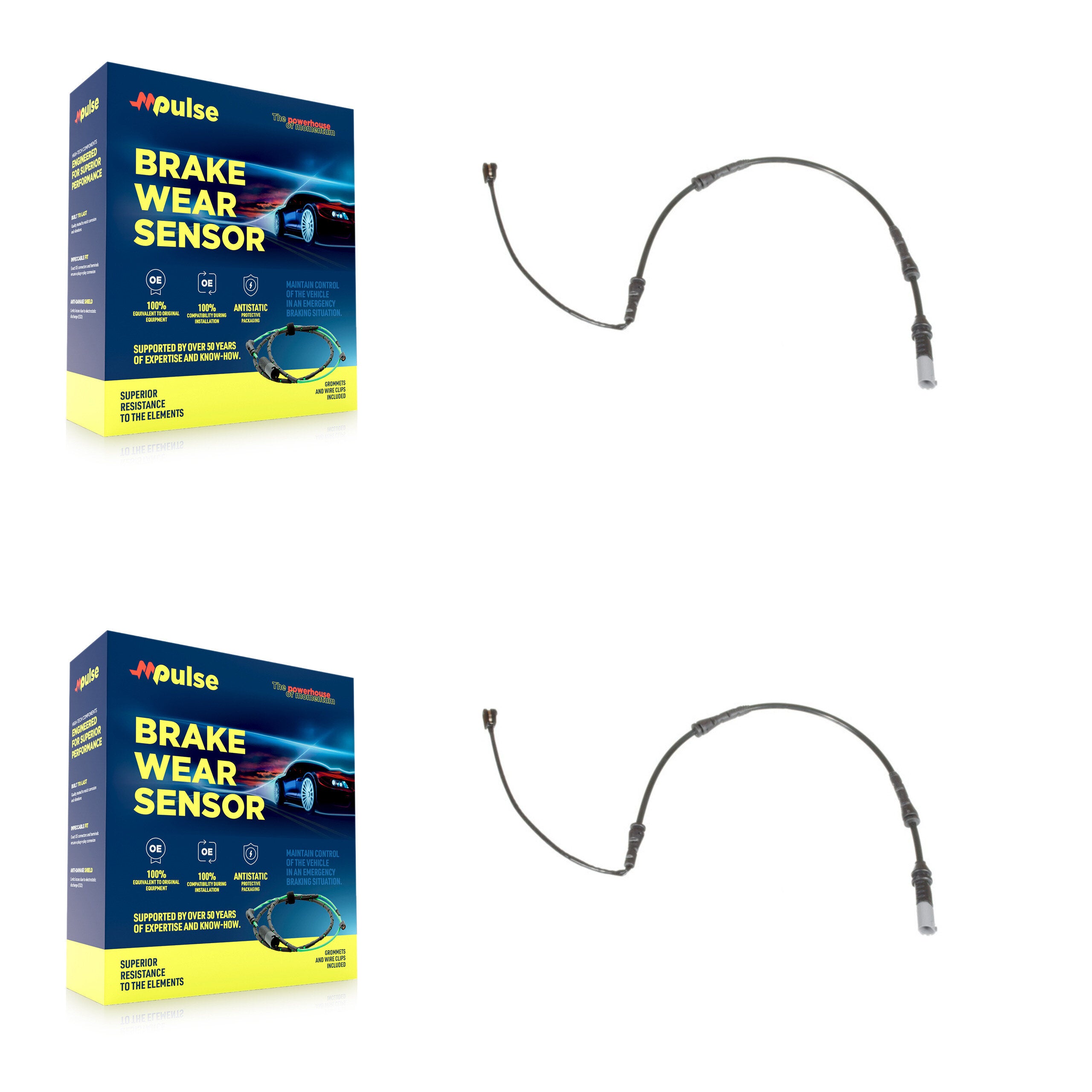 Mpulse KSE-100099 Disc Brake Pad Wear Sensor for 2012-2021 BMW M2, BMW 330i xDrive and More - Front