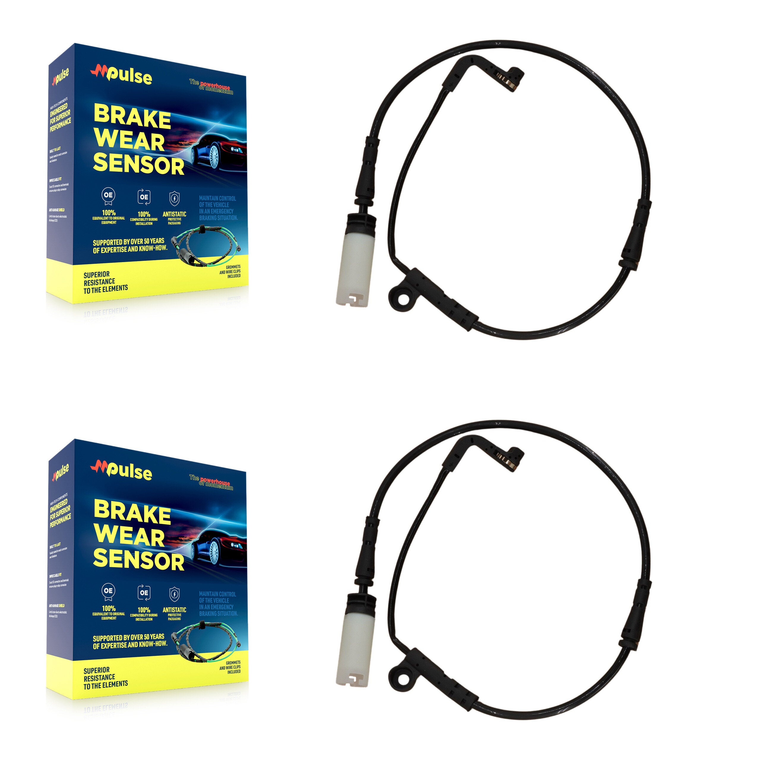 Mpulse KSE-100108 Disc Brake Pad Wear Sensor for 2004-2011 BMW 650Ci, BMW 528i xDrive and More - Front