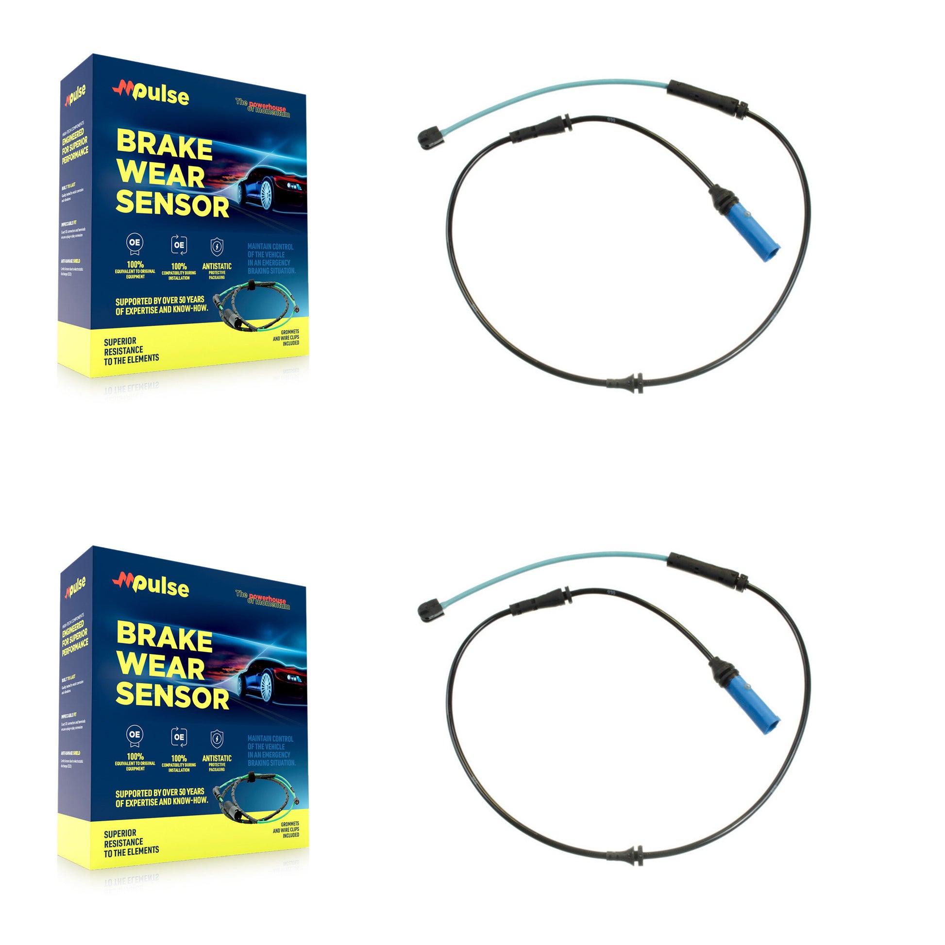 Mpulse KSE-100112 Disc Brake Pad Wear Sensor for 2015-2024 BMW 530e, BMW 530e xDrive and More - Front