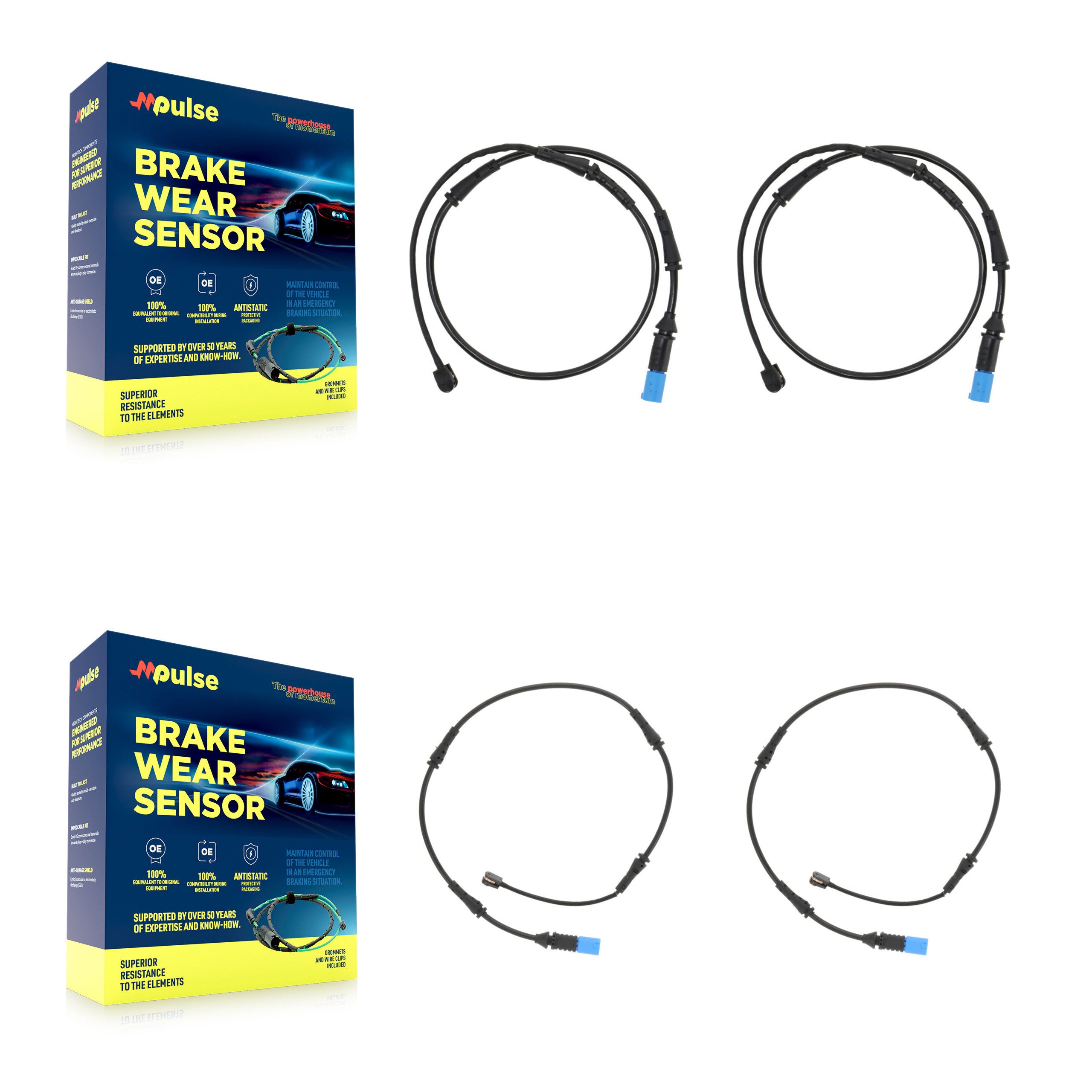 Mpulse KSE-100137 Disc Brake Pad Wear Sensor for 2019-2024 BMW X6, BMW Alpina XB7 and More - Front and Rear