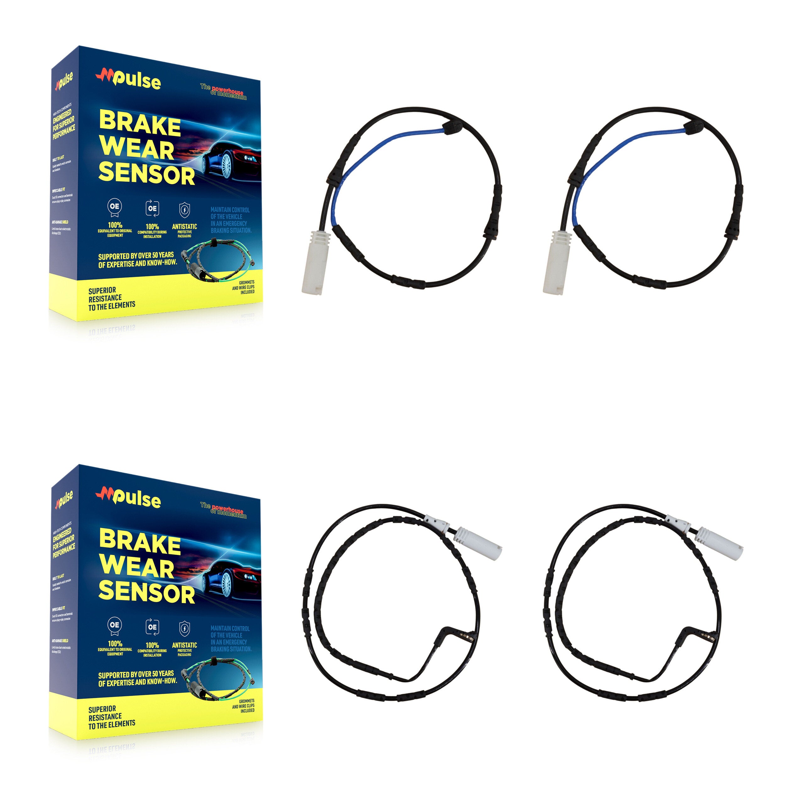 Mpulse KSE-100146 Disc Brake Pad Wear Sensor for 2011-2013 BMW 135is, BMW 135i - Front and Rear