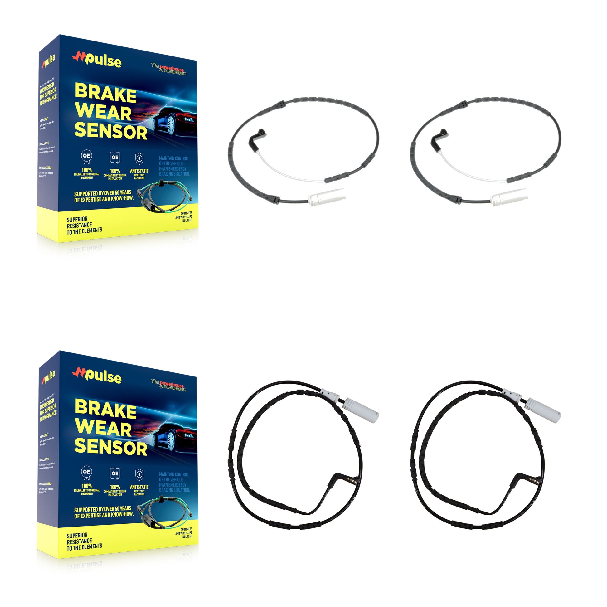 Mpulse KSE-100148 Disc Brake Pad Wear Sensor for 2009-2010 BMW 328i xDrive, BMW 335i xDrive - Front and Rear