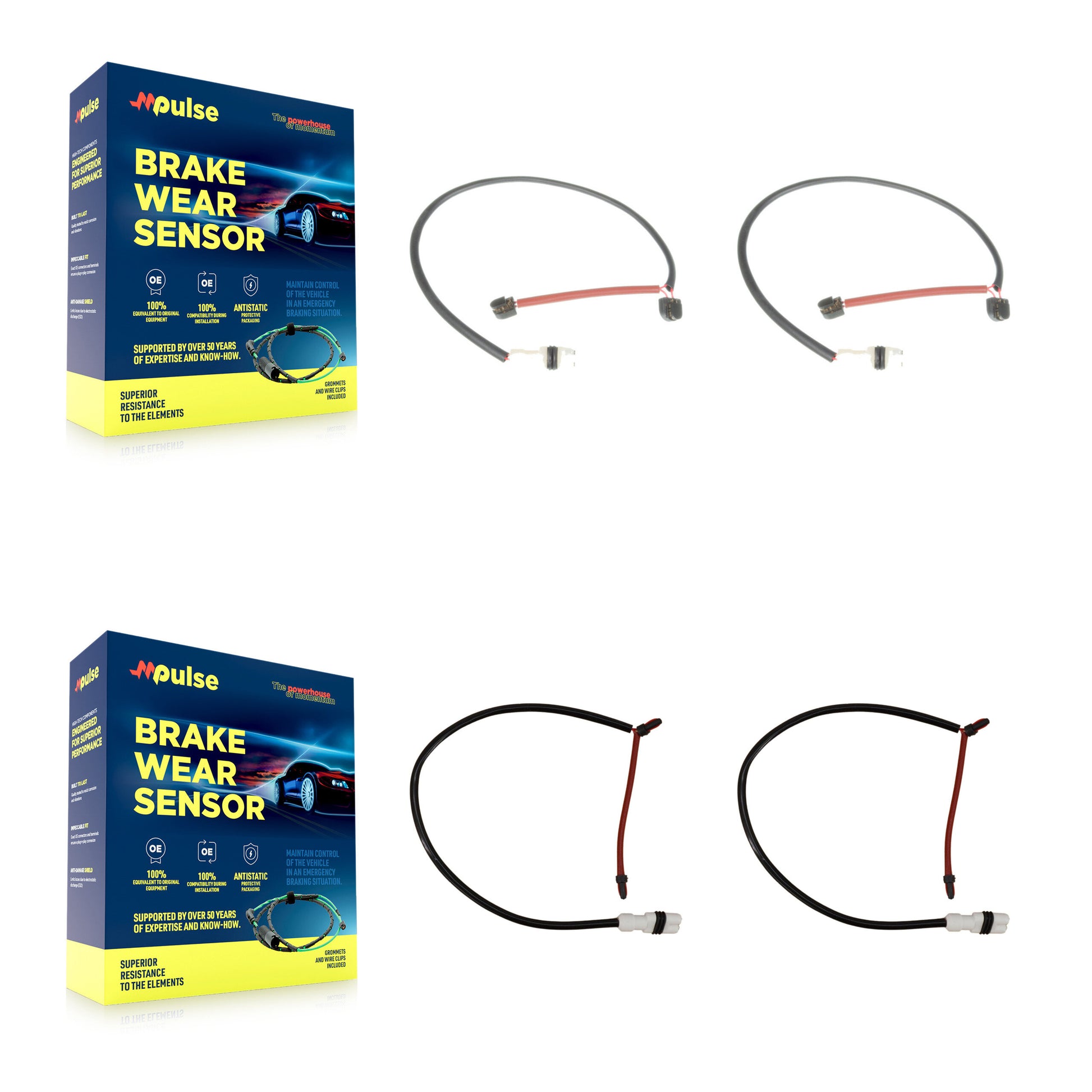 Mpulse KSE-100150 Disc Brake Pad Wear Sensor for 2005-2007 Porsche 911 - Front and Rear