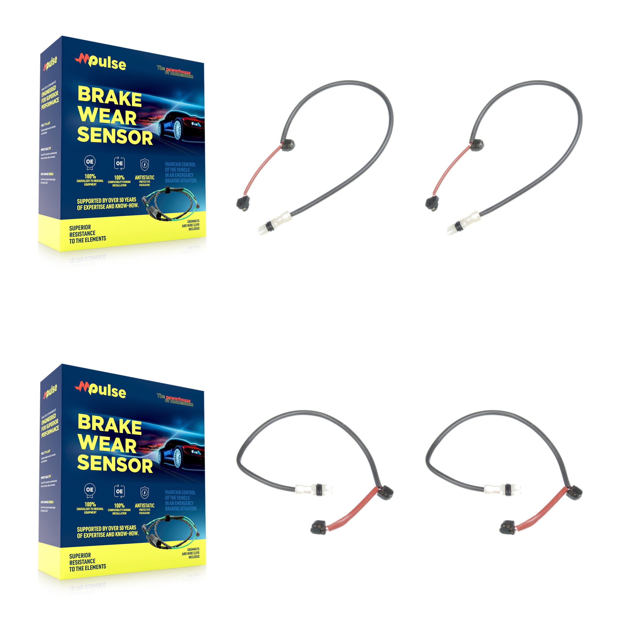 Mpulse KSE-100153 Disc Brake Pad Wear Sensor for 2009-2012 Porsche 911 - Front and Rear