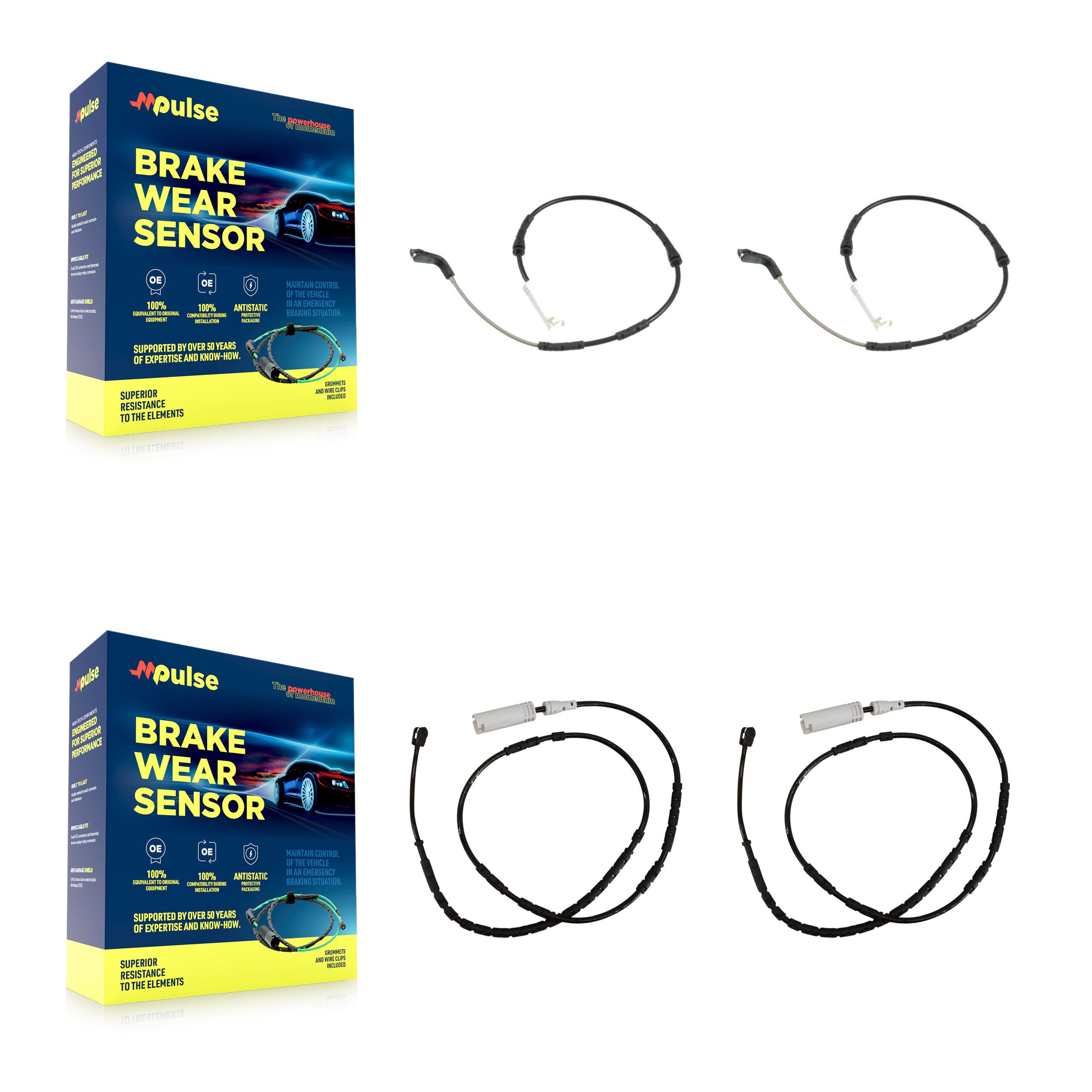 Mpulse KSE-100167 Disc Brake Pad Wear Sensor for 2013-2015 BMW X1 - Front and Rear