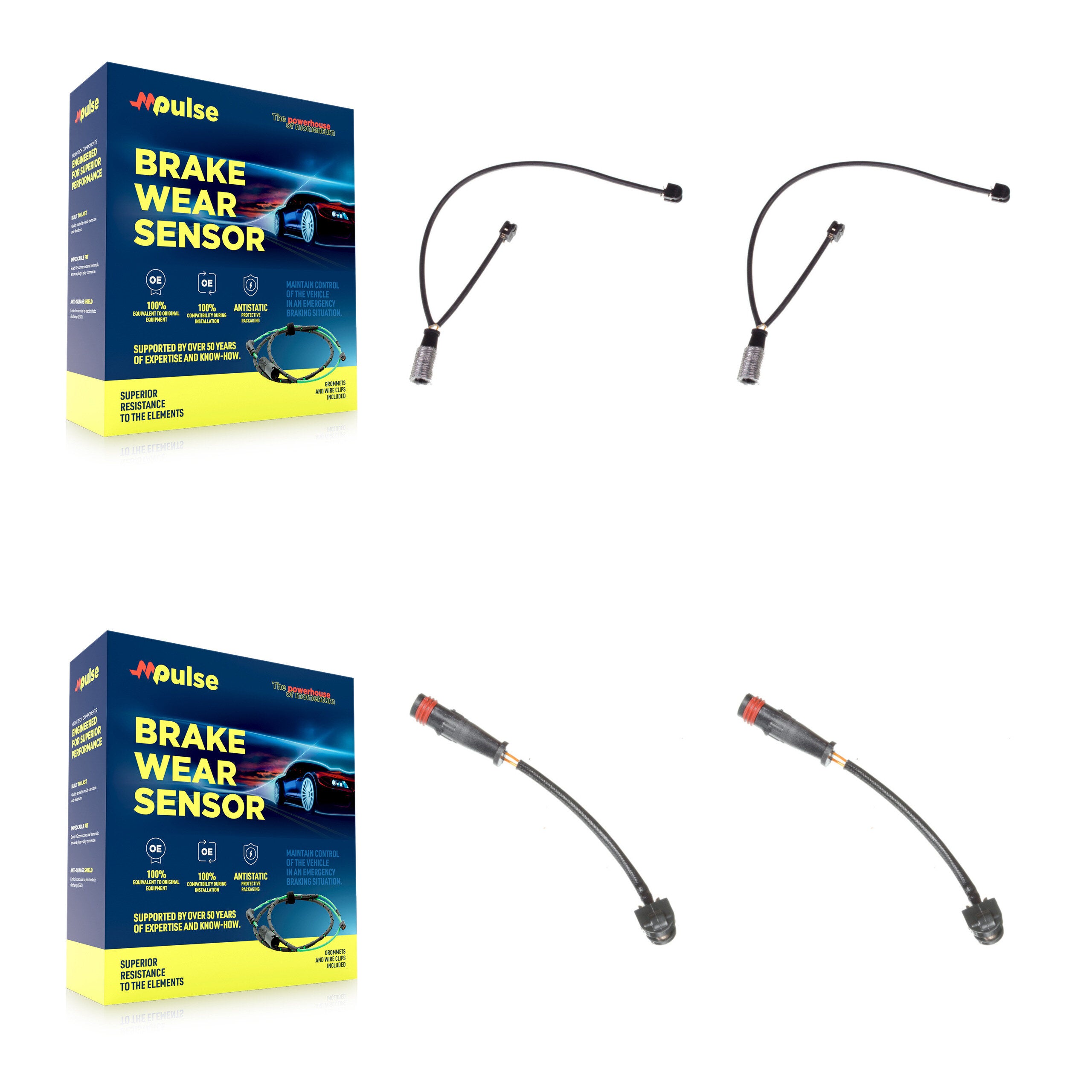 Mpulse KSE-100170 Disc Brake Pad Wear Sensor for 2014 Mercedes-Benz CLS63 AMG S - Front and Rear