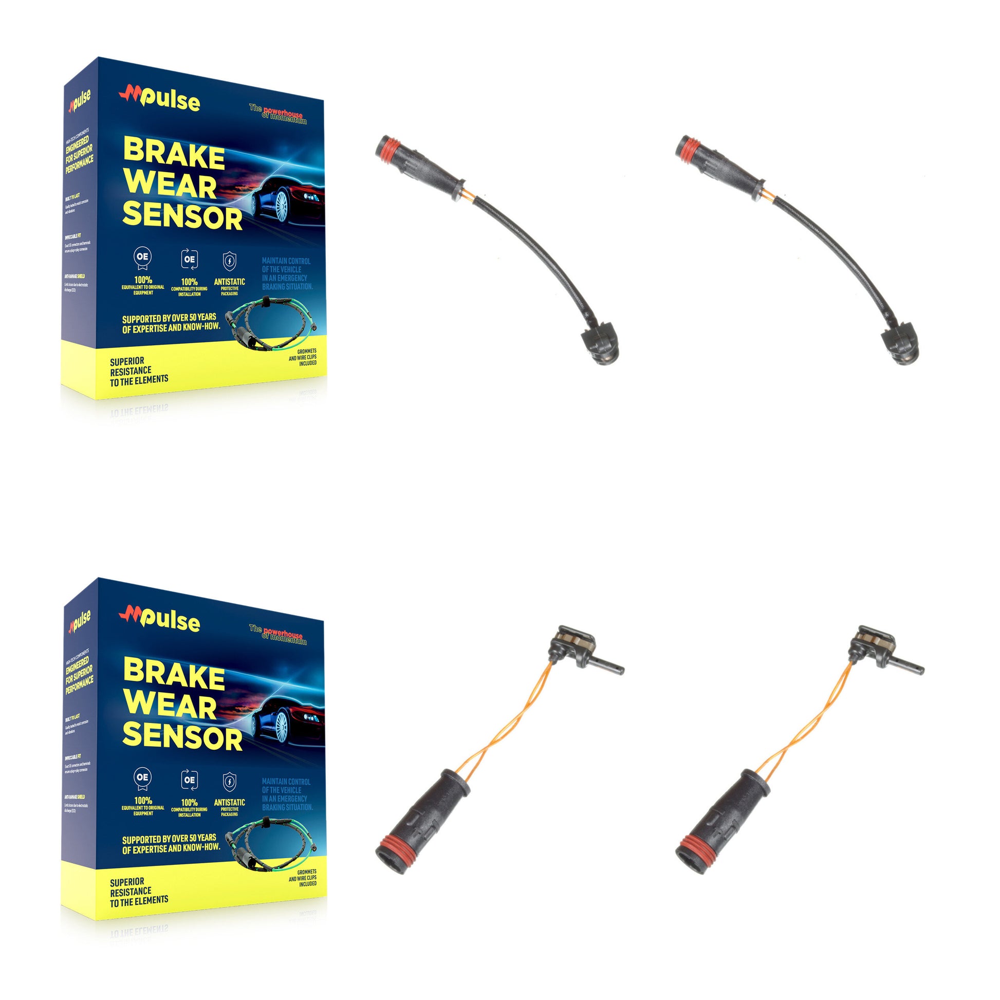 Mpulse KSE-100172 Disc Brake Pad Wear Sensor for 2003-2024 Mercedes-Benz AMG GT 53, Mercedes-Benz AMG GT 43 and More - Front and Rear