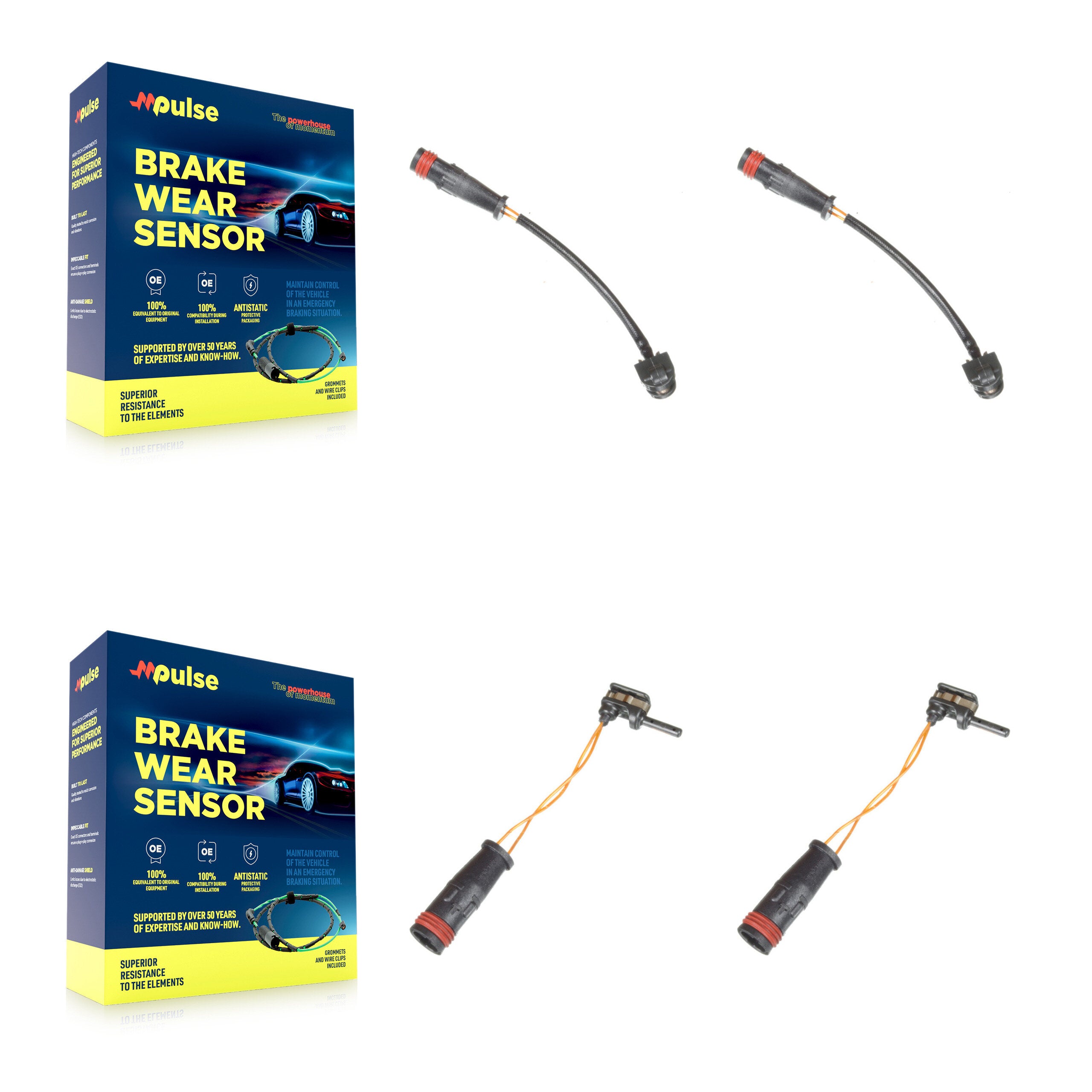 Mpulse KSE-100172 Disc Brake Pad Wear Sensor for 2003-2024 Mercedes-Benz AMG GT 53, Mercedes-Benz AMG GT 43 and More - Front and Rear