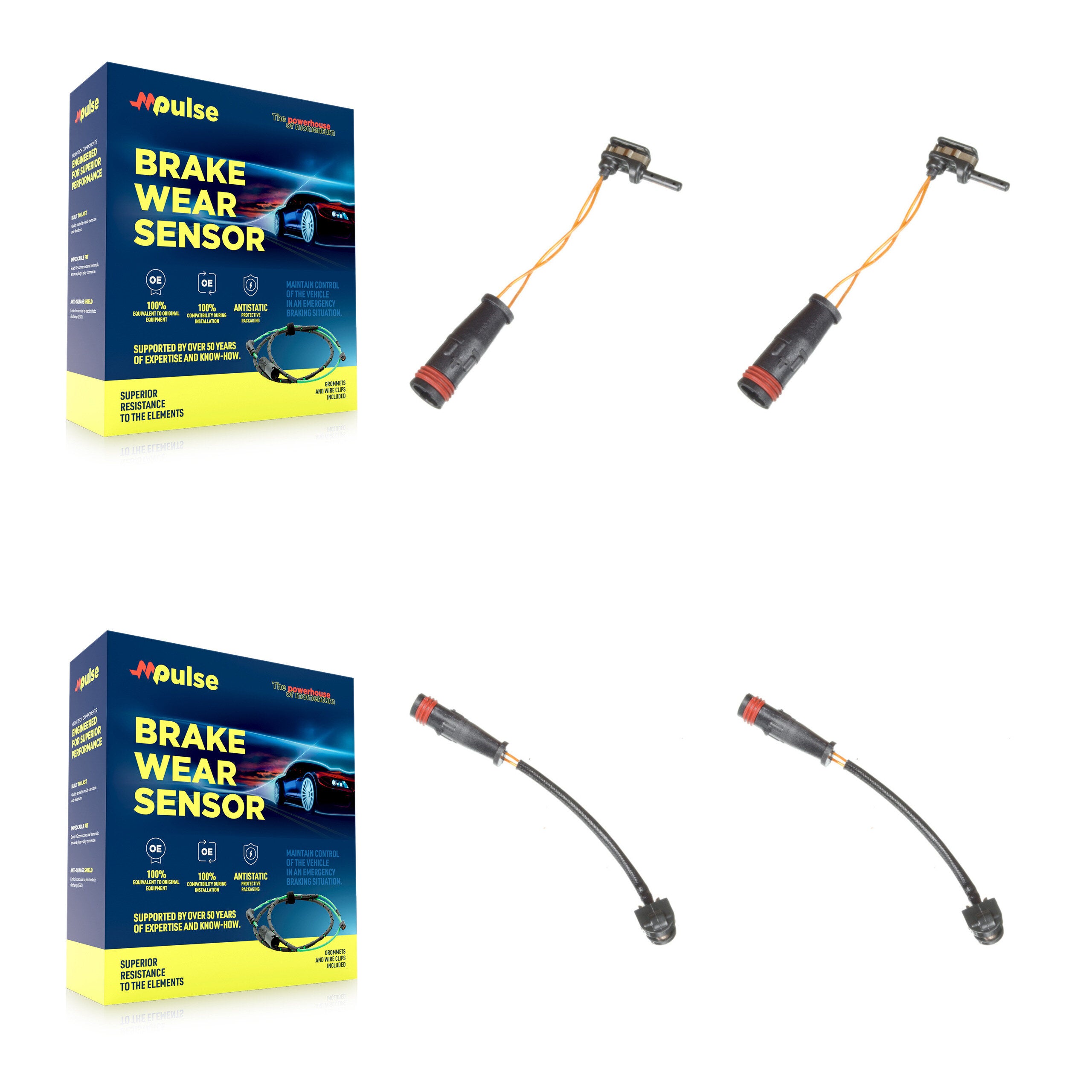 Mpulse KSE-100173 Disc Brake Pad Wear Sensor for 2021 Mercedes-Benz S63 AMG - Front and Rear