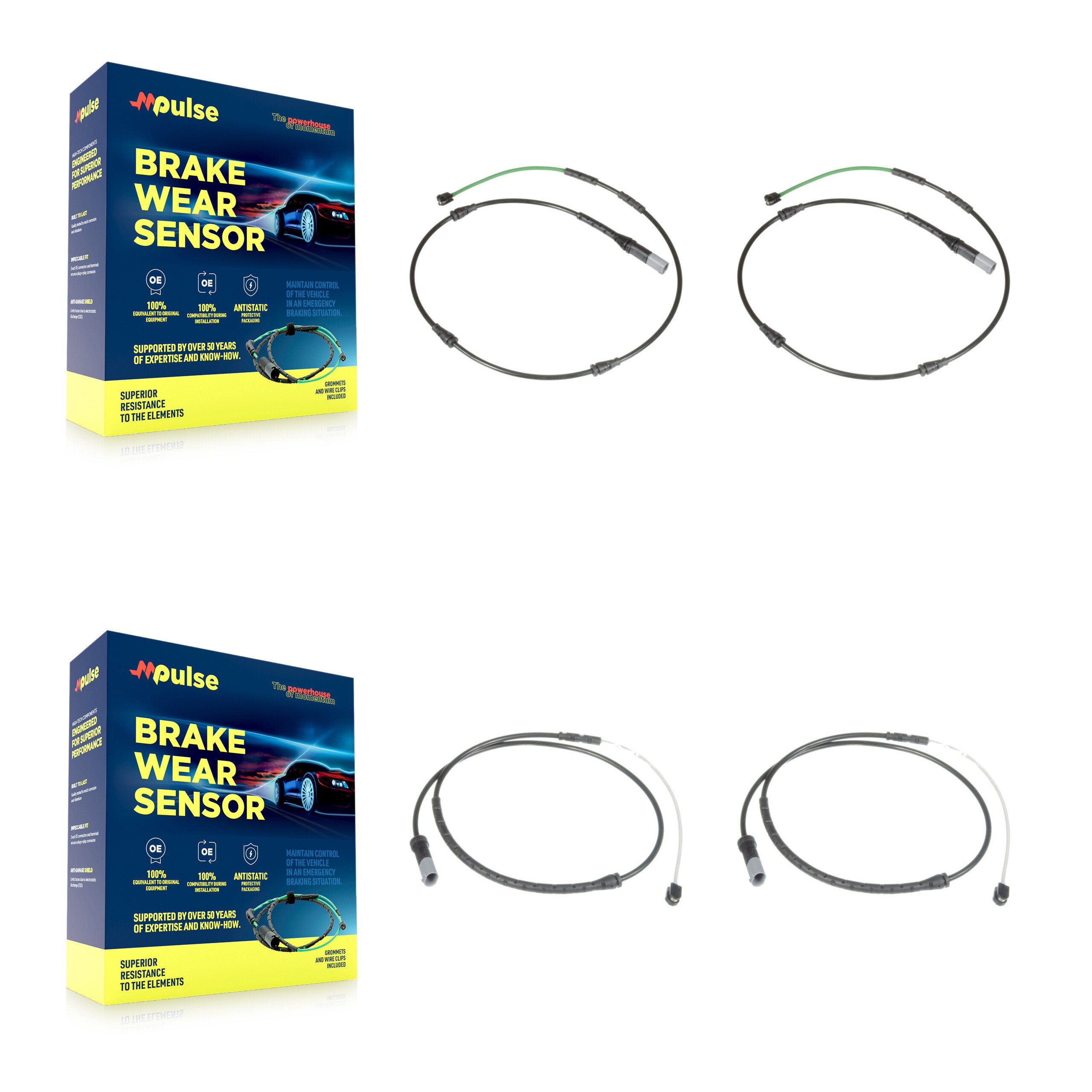 Mpulse KSE-100192 Disc Brake Pad Wear Sensor for 2011-2019 BMW X6, BMW X5 - Front and Rear