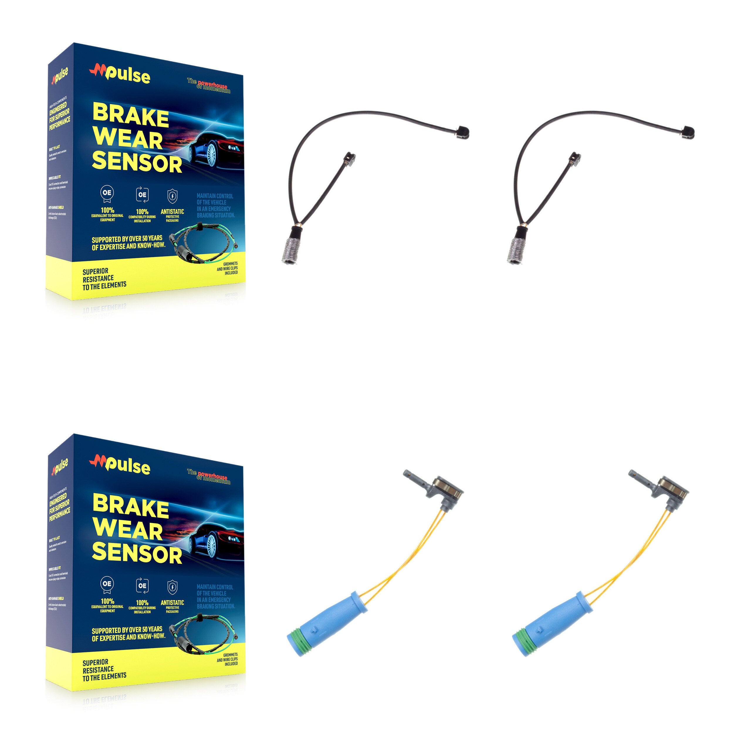 Mpulse KSE-100200 Disc Brake Pad Wear Sensor for 2018-2024 Mercedes-Benz SL55 AMG, Mercedes-Benz SL63 AMG and More - Front and Rear