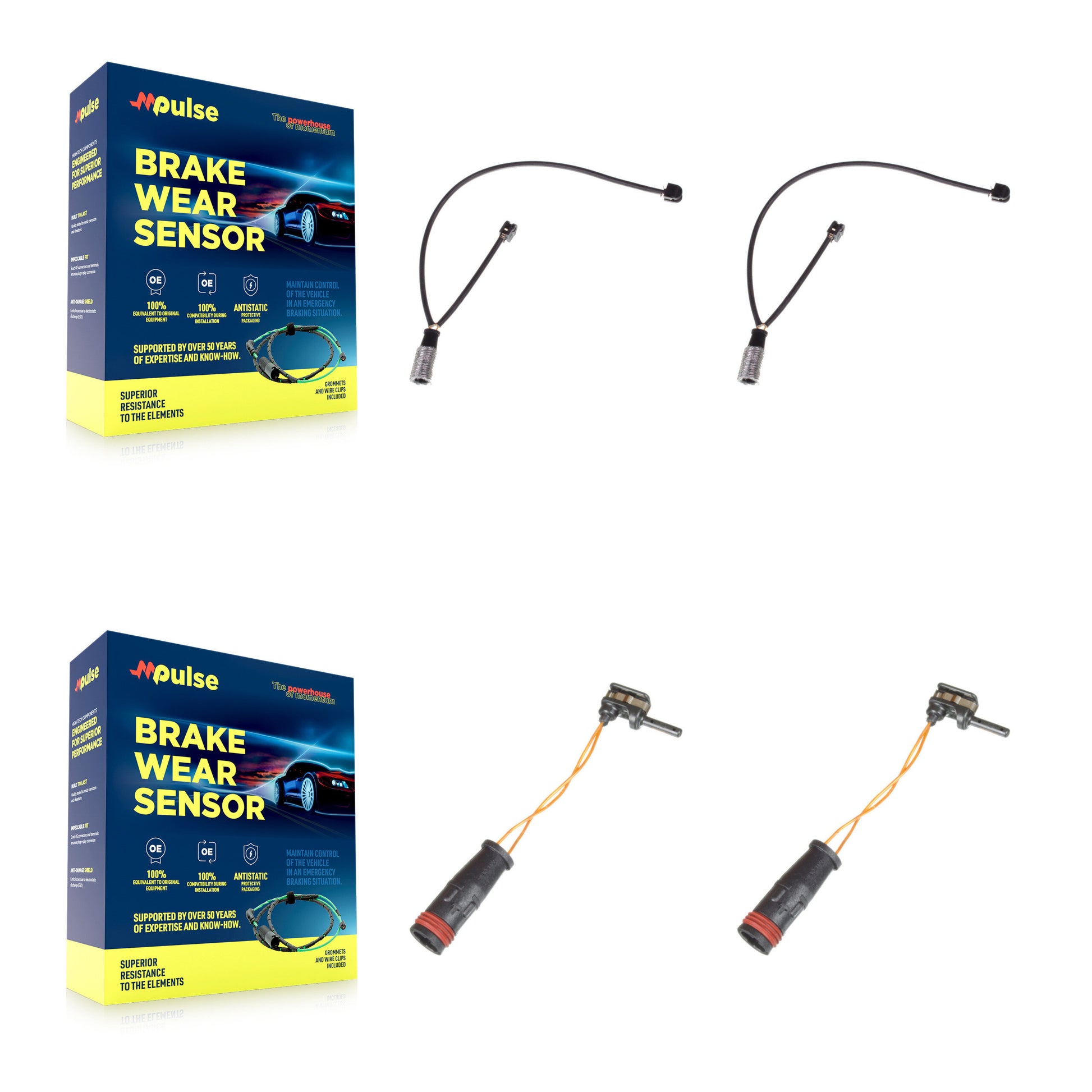 Mpulse KSE-100203 Disc Brake Pad Wear Sensor for 2017-2023 Mercedes-Benz AMG GT 63, Mercedes-Benz AMG GT 63 S and More - Front and Rear