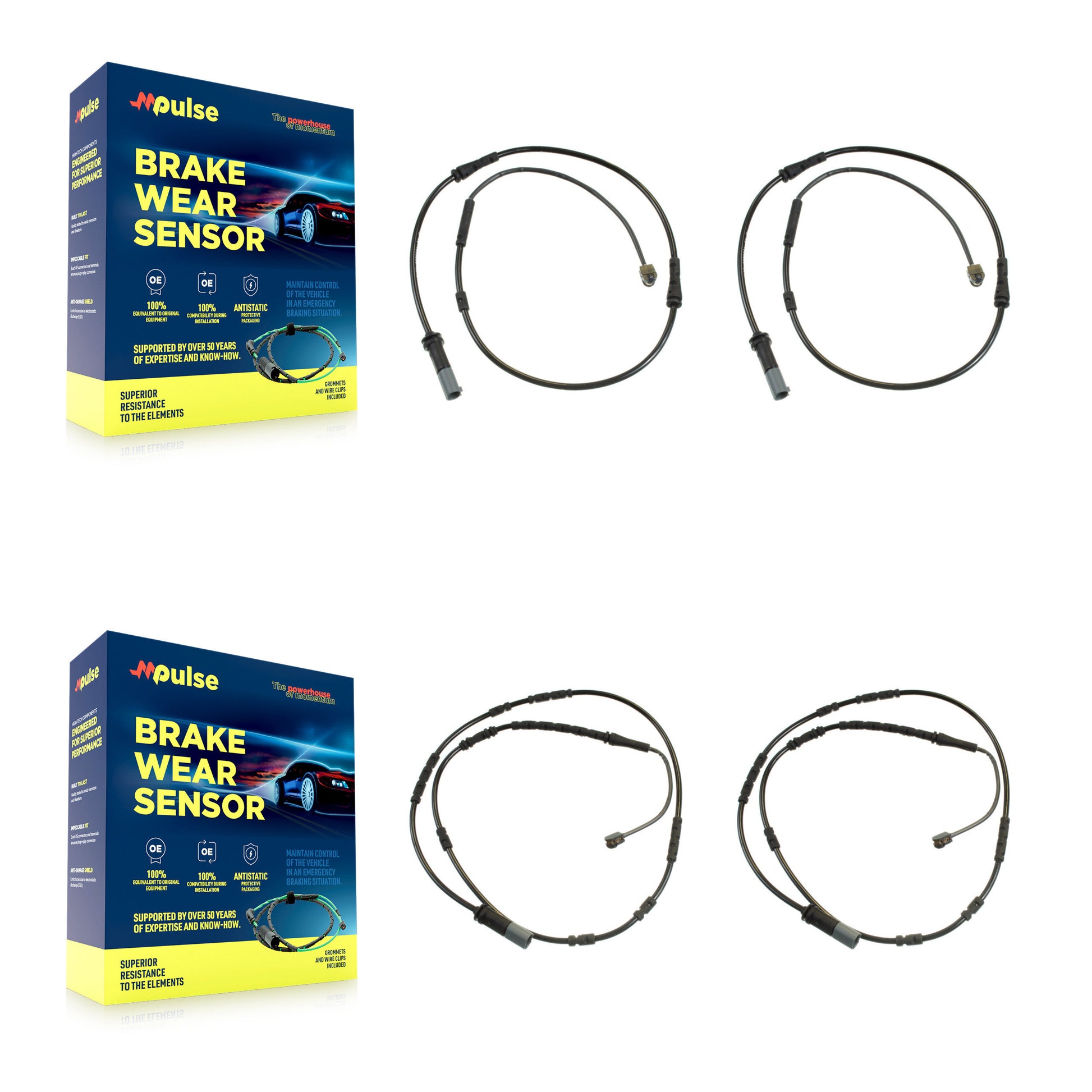 Mpulse KSE-100205 Disc Brake Pad Wear Sensor for 2015-2020 BMW i8 - Front and Rear