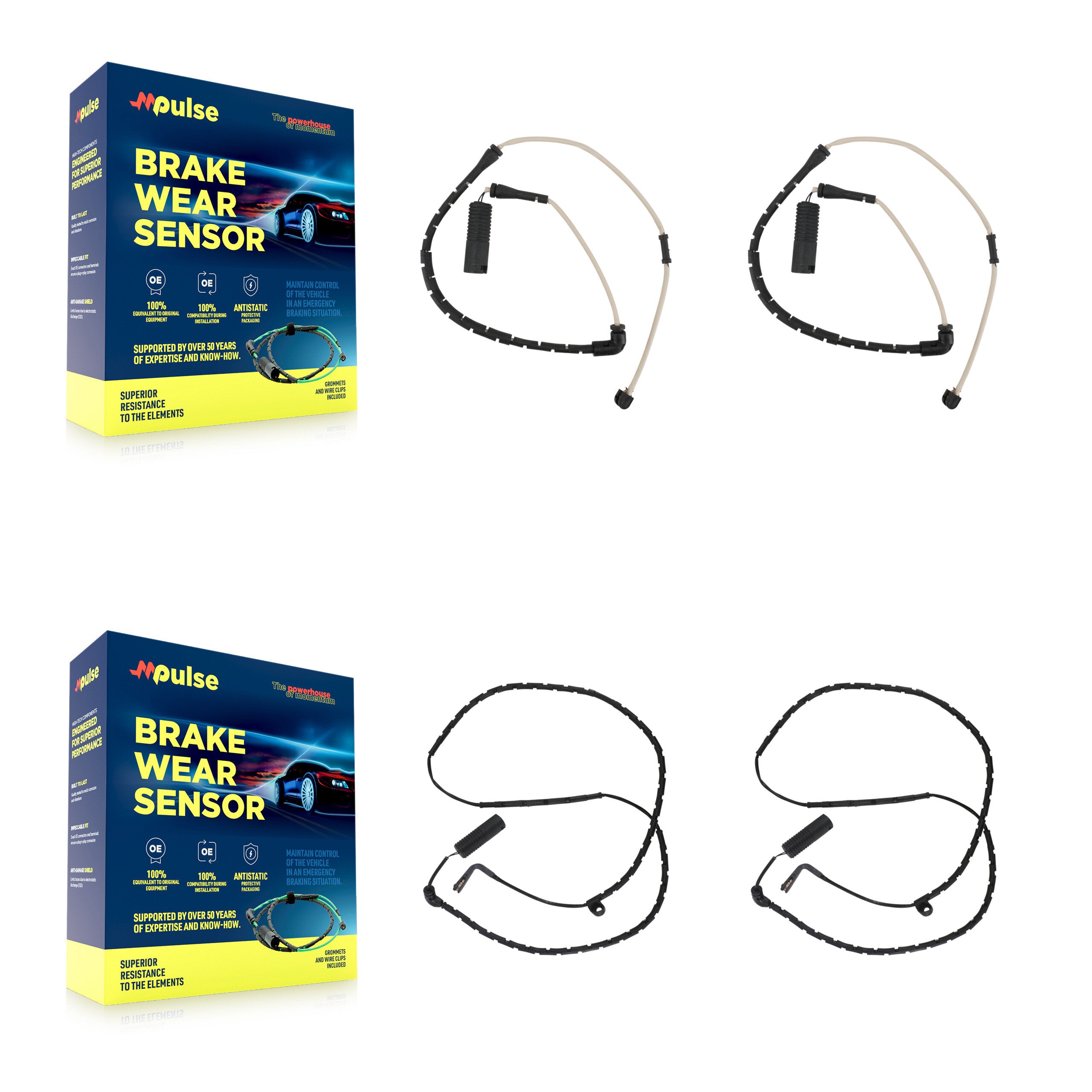 Mpulse KSE-100220 Disc Brake Pad Wear Sensor for 2006-2012 Land Rover Range Rover - Front and Rear
