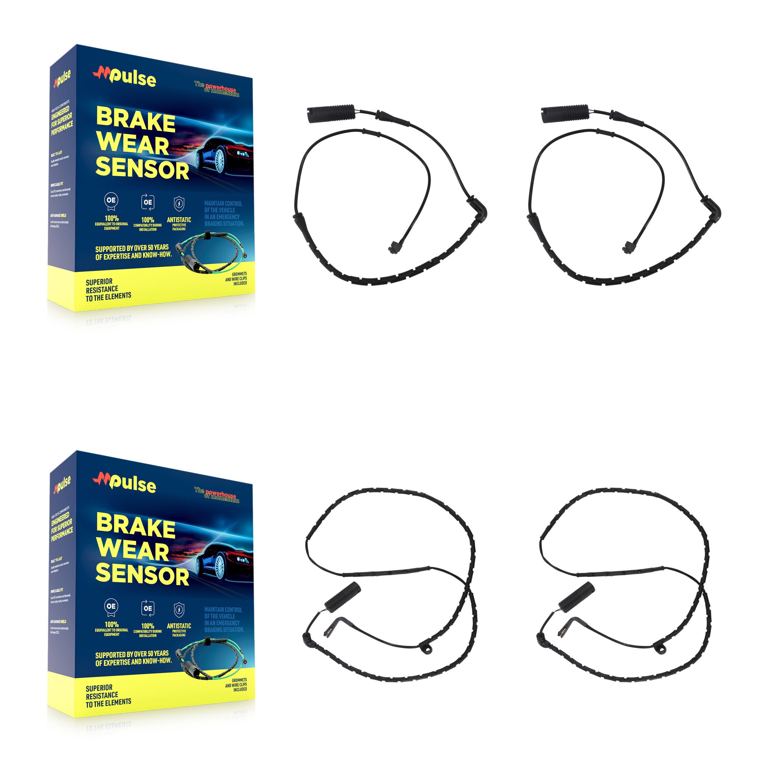 Mpulse KSE-100221 Disc Brake Pad Wear Sensor for 2006-2009 Land Rover Range Rover - Front and Rear