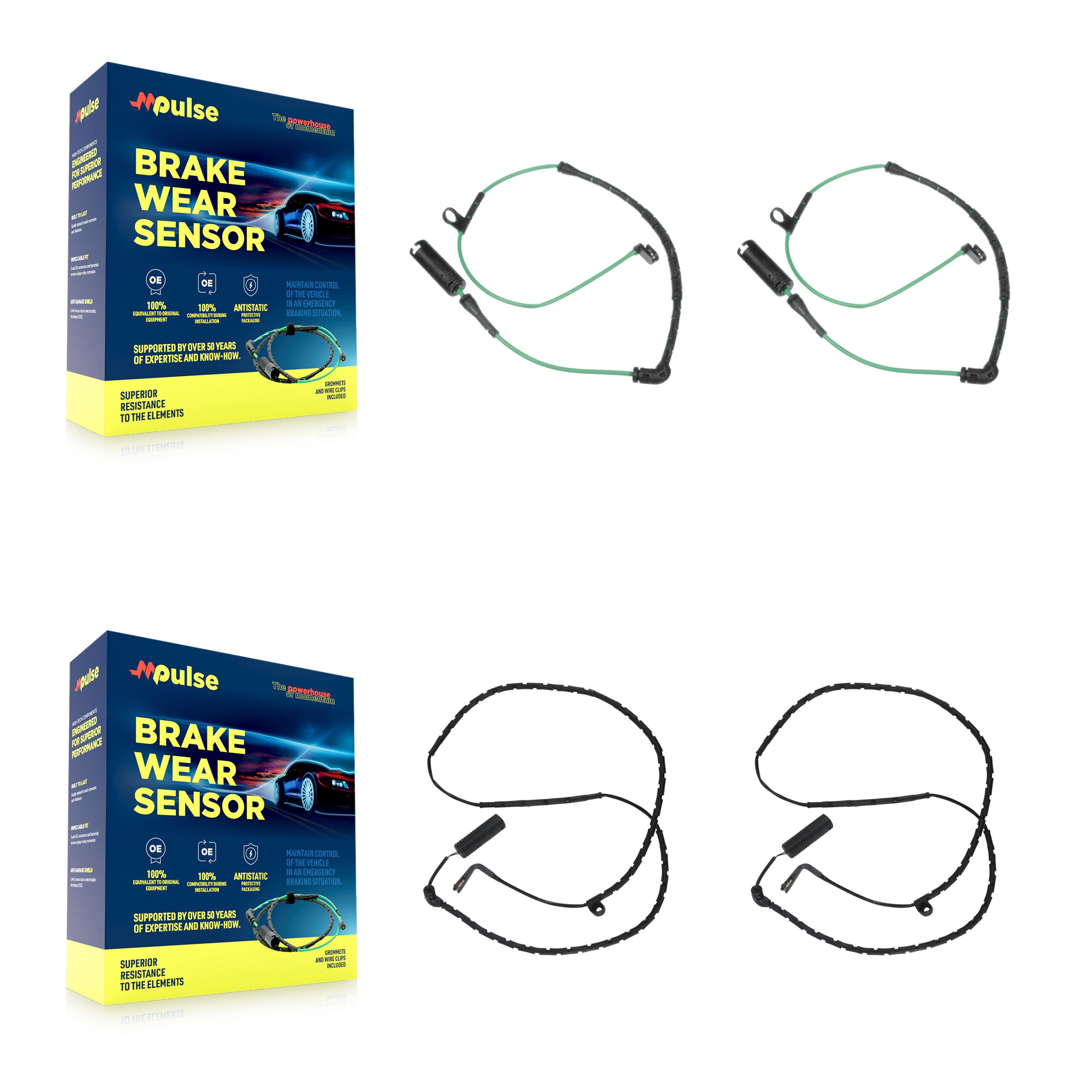 Mpulse KSE-100223 Disc Brake Pad Wear Sensor for 2010-2012 Land Rover Range Rover - Front and Rear