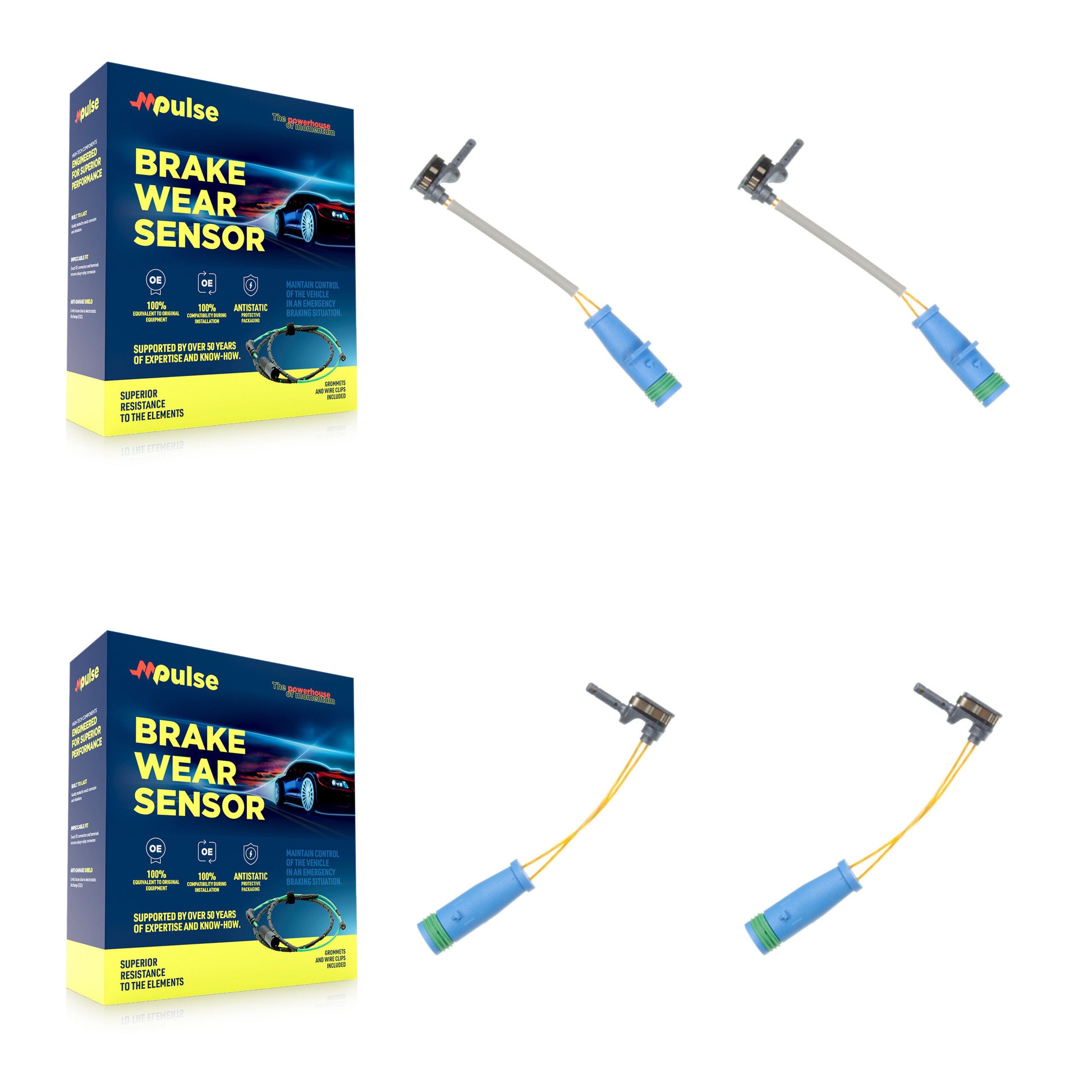 Mpulse KSE-100227 Disc Brake Pad Wear Sensor for 2019-2024 Mercedes-Benz S580e, Mercedes-Benz SL55 AMG and More - Front and Rear