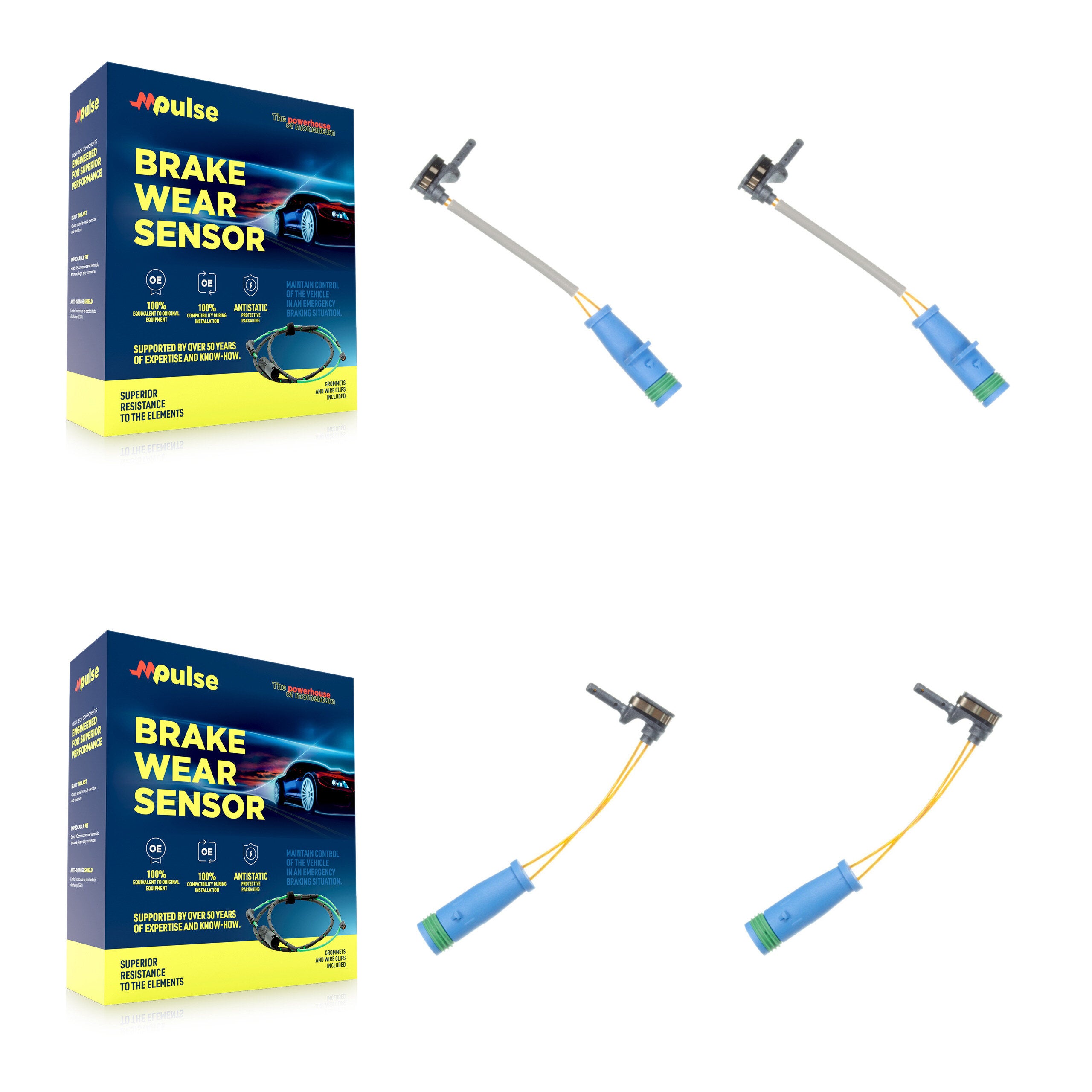 Mpulse KSE-100227 Disc Brake Pad Wear Sensor for 2019-2024 Mercedes-Benz S580e, Mercedes-Benz SL55 AMG and More - Front and Rear