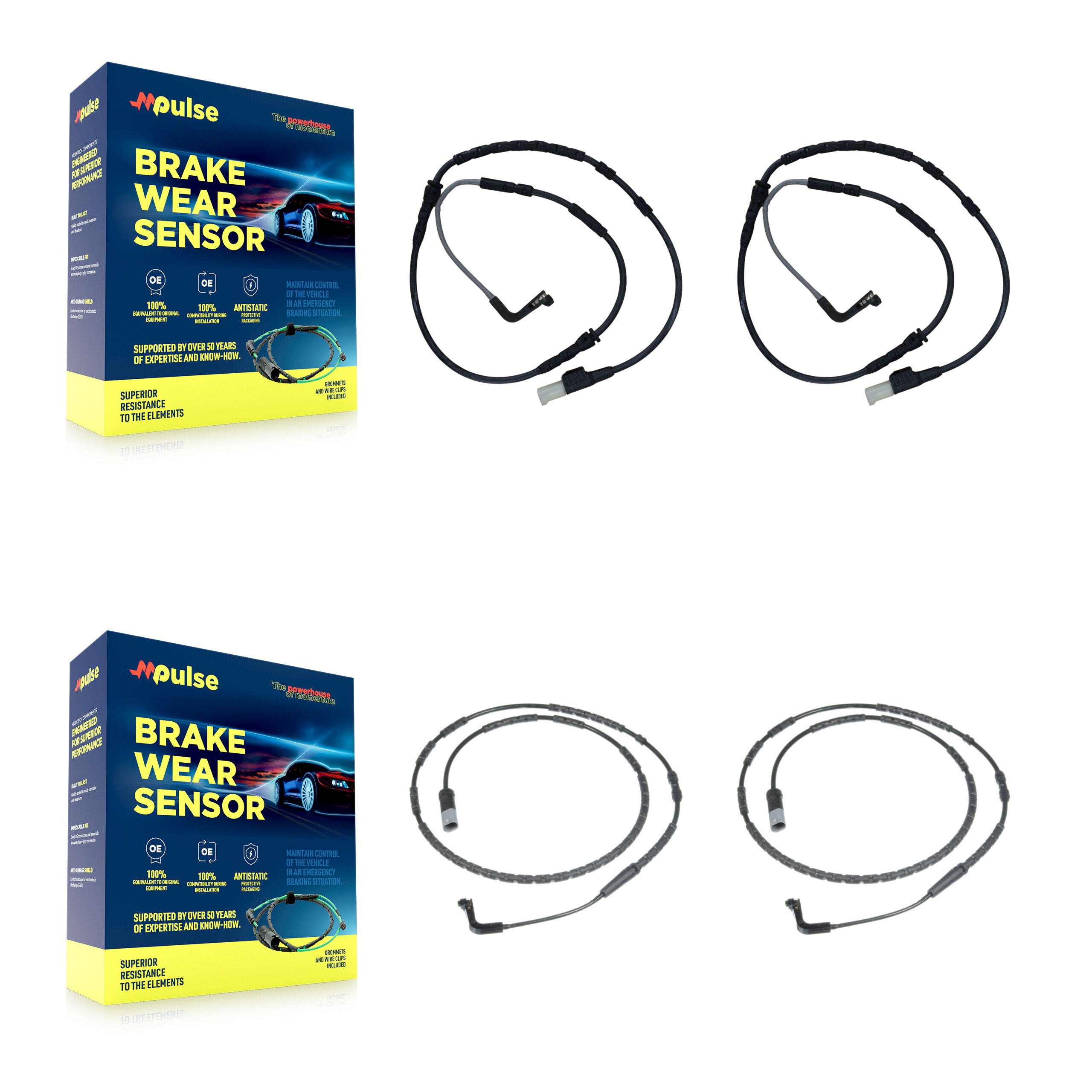 Mpulse KSE-100231 Disc Brake Pad Wear Sensor for 2009-2010 BMW Z4 - Front and Rear