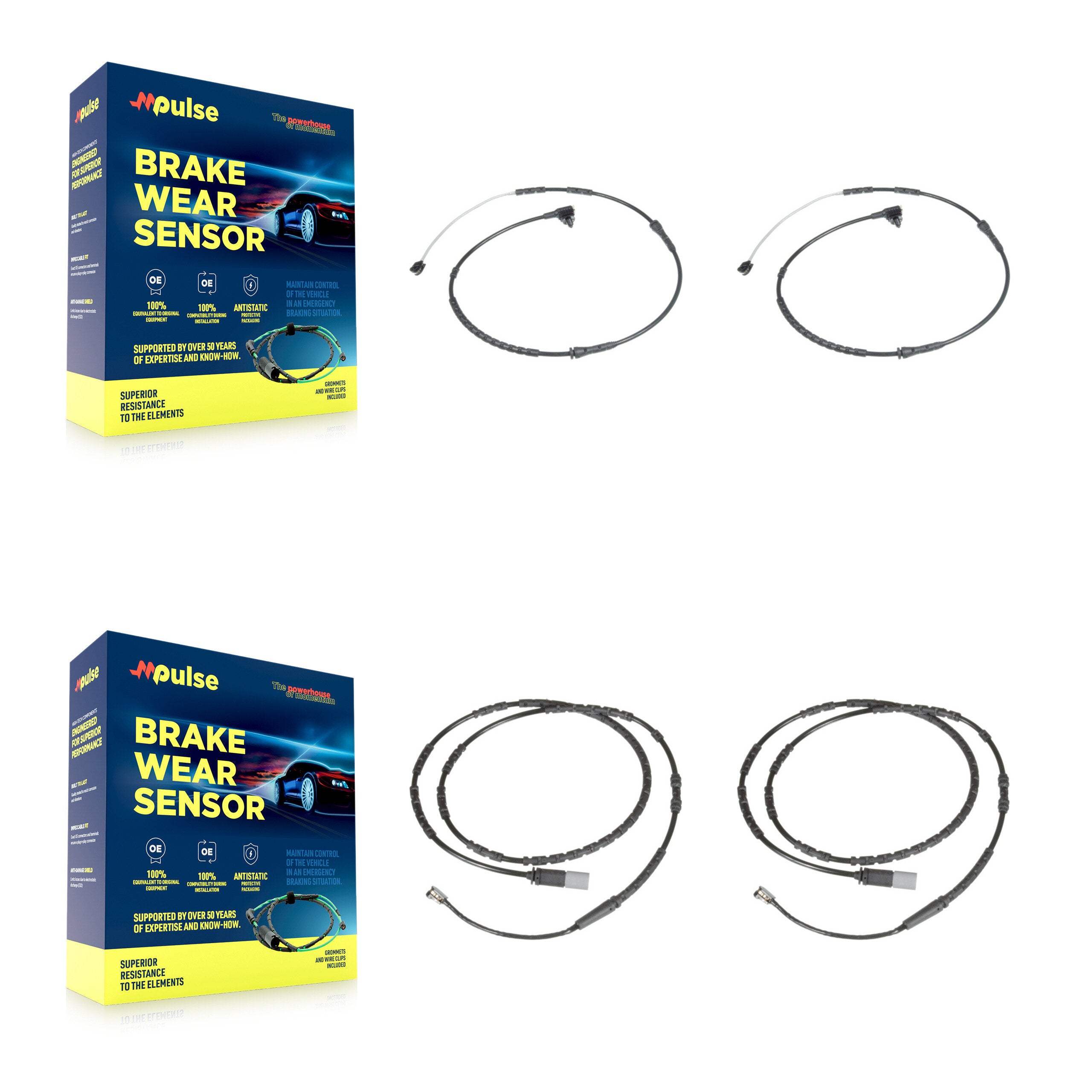 Mpulse KSE-100235 Disc Brake Pad Wear Sensor for 2010-2016 BMW Z4 - Front and Rear