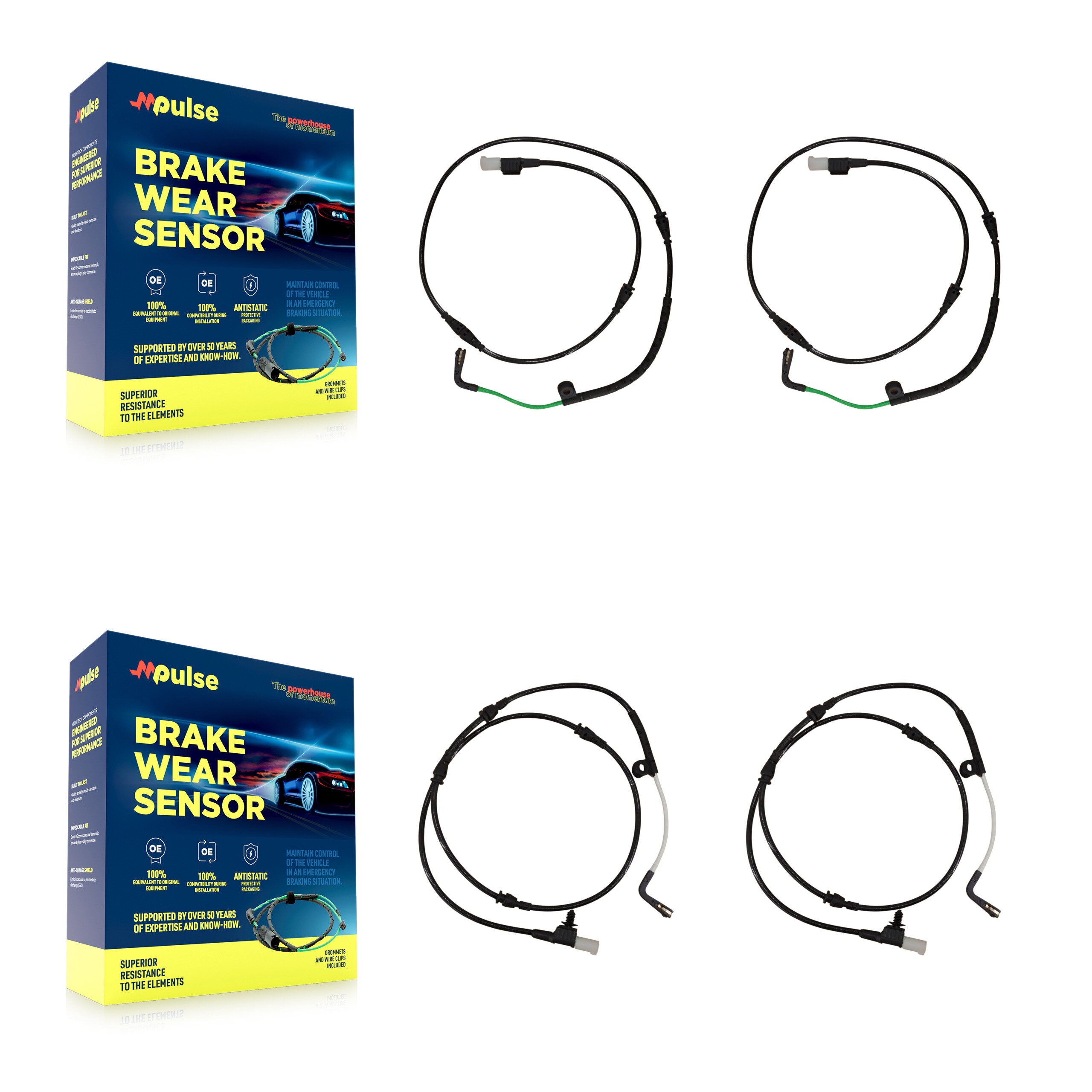 Mpulse KSE-100241 Disc Brake Pad Wear Sensor for 2005-2016 Land Rover Discovery, Land Rover LR4, Land Rover LR3 - Front and Rear