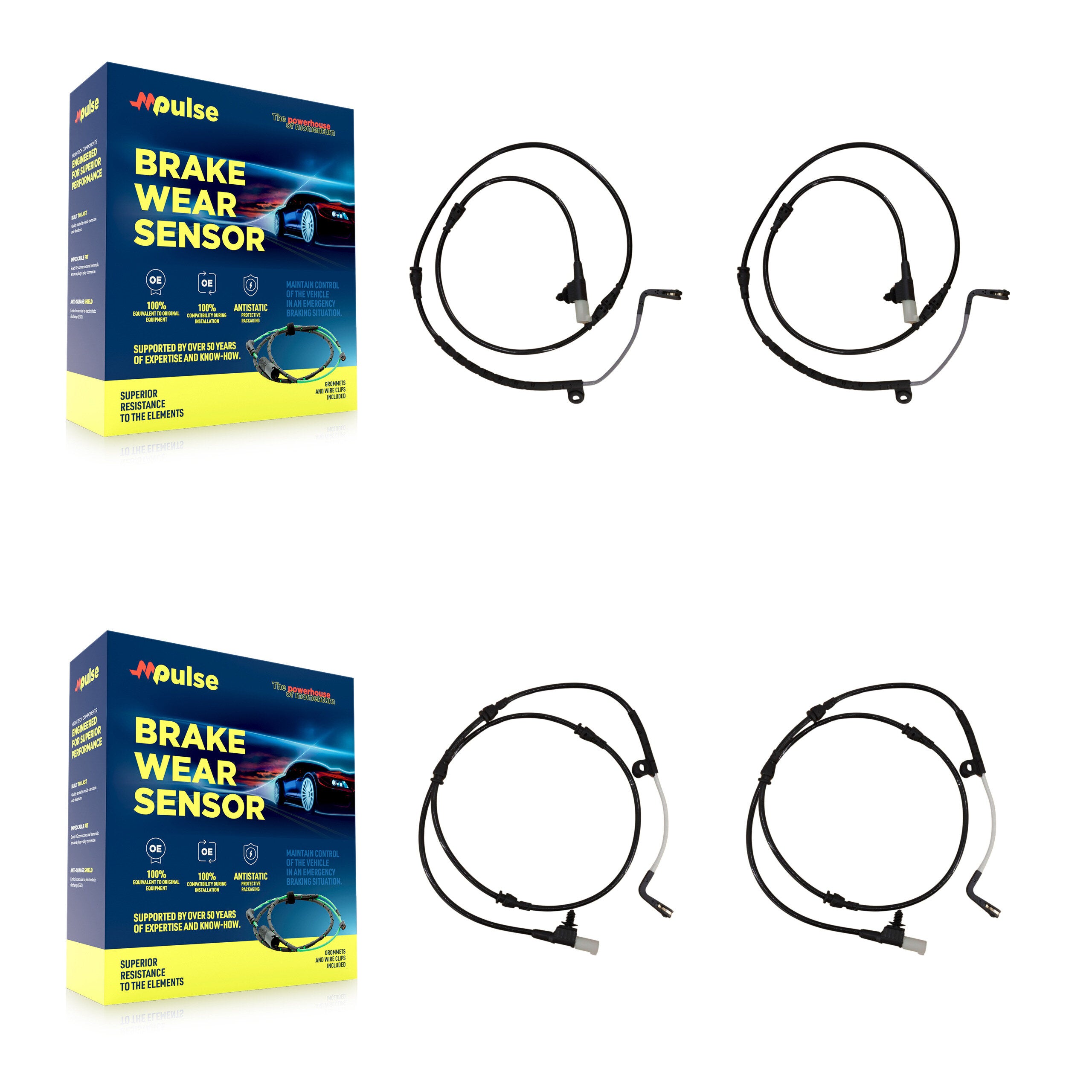 Mpulse KSE-100243 Disc Brake Pad Wear Sensor for 2006-2013 Land Rover Range Rover Sport - Front and Rear