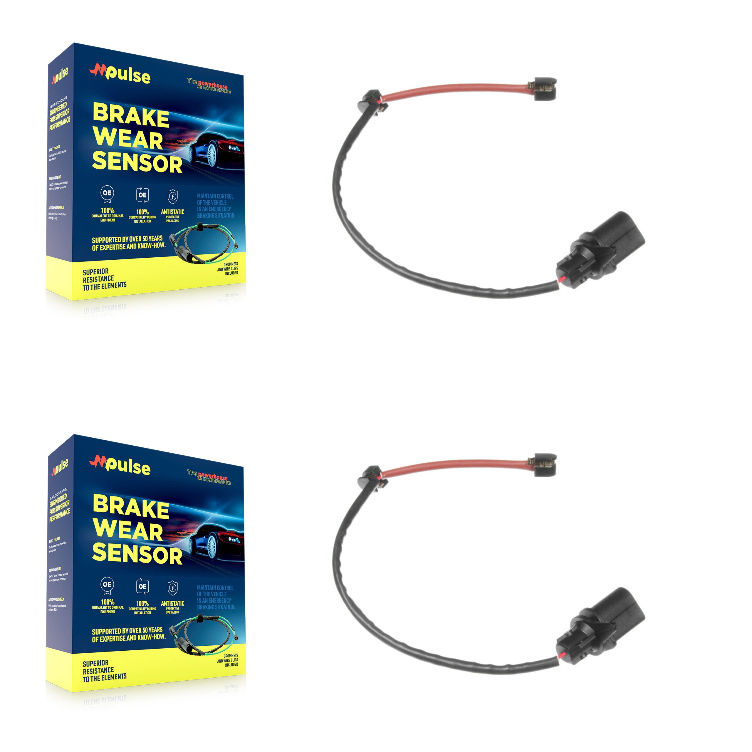 Mpulse KSE-100260 Disc Brake Pad Wear Sensor for 2011-2018 Porsche Macan, Audi A6 - Rear