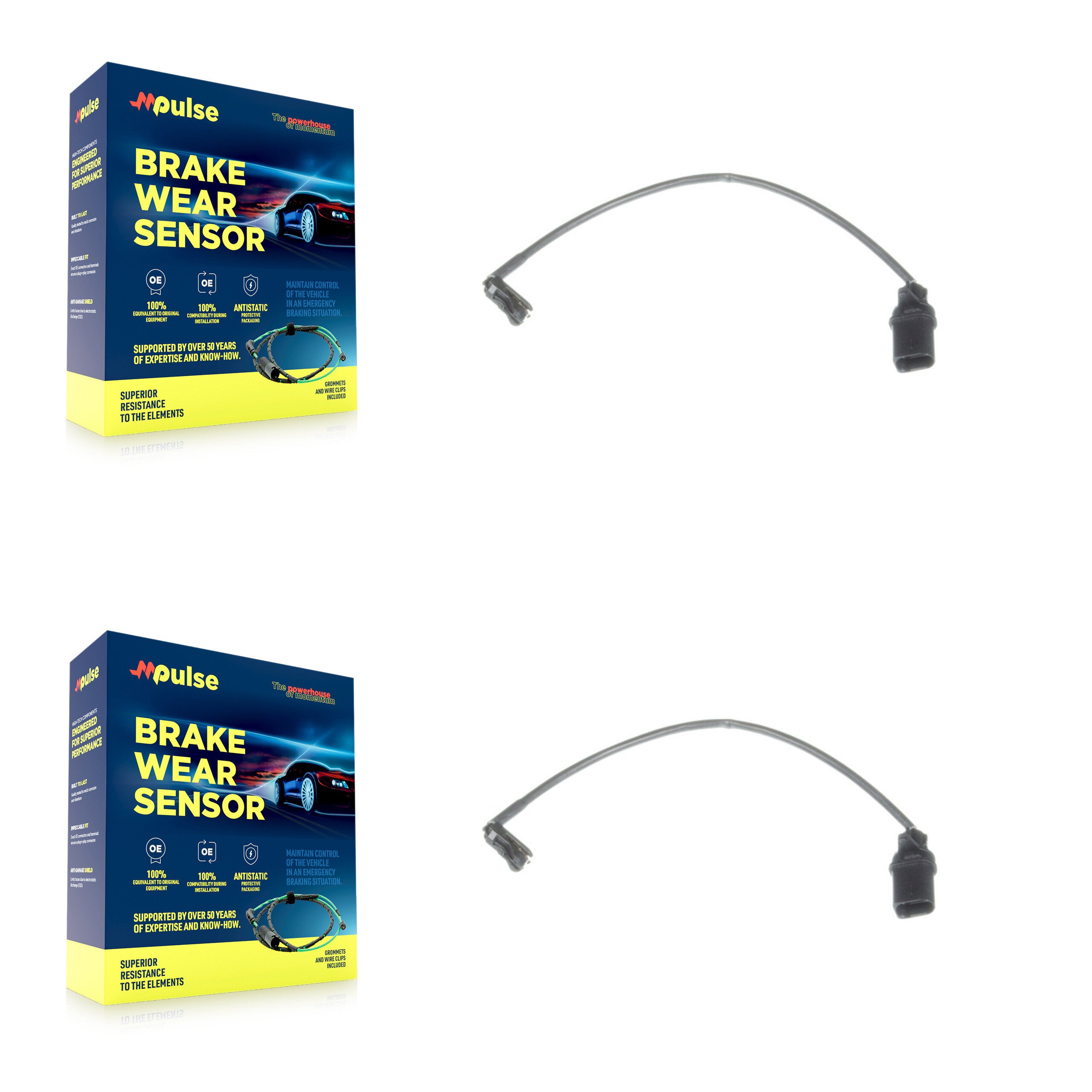 Mpulse KSE-100261 Disc Brake Pad Wear Sensor for 2012-2023 Porsche Macan, Audi RS7 and More - Rear