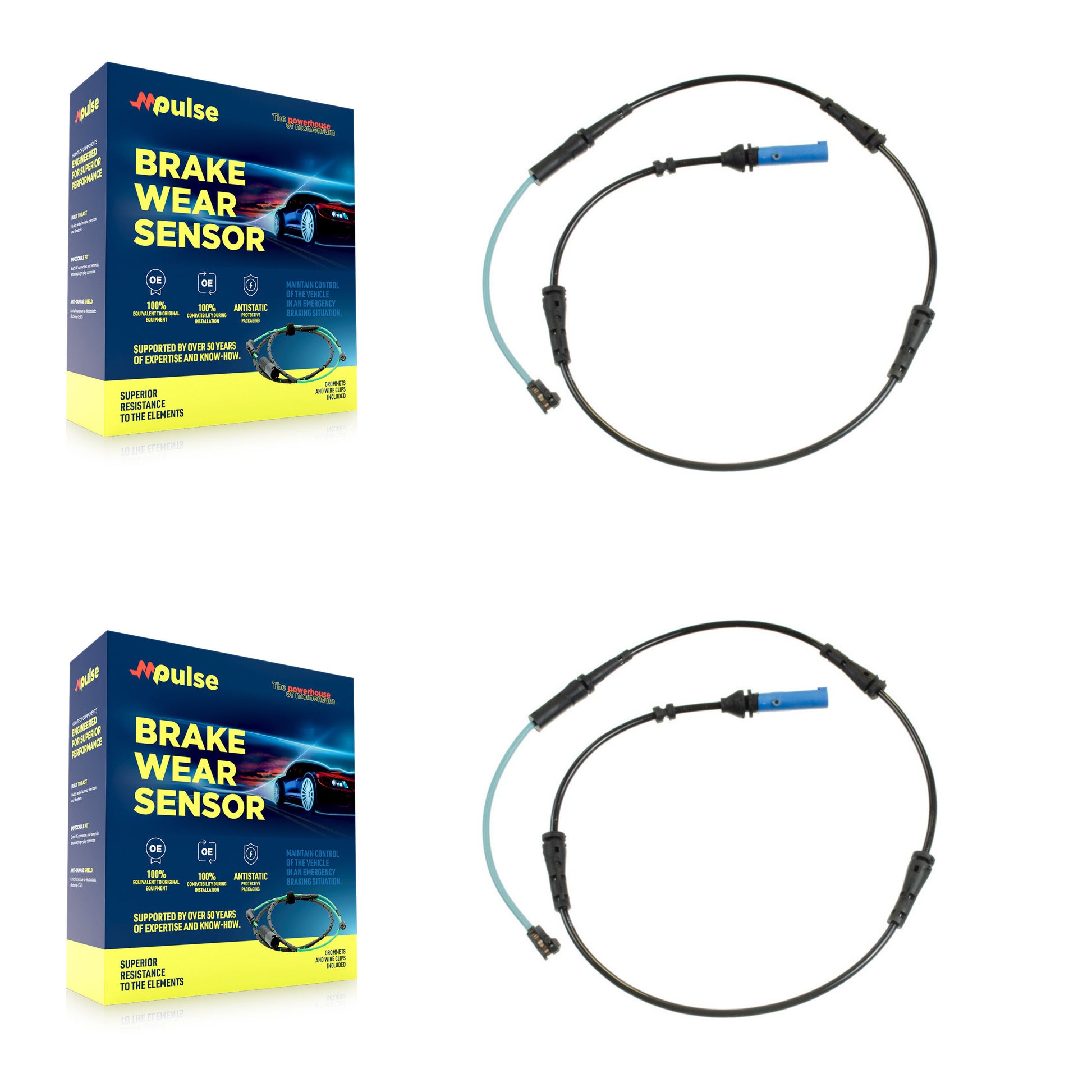Mpulse KSE-100275 Disc Brake Pad Wear Sensor for 2016-2024 BMW 530e, BMW 530e xDrive and More - Rear