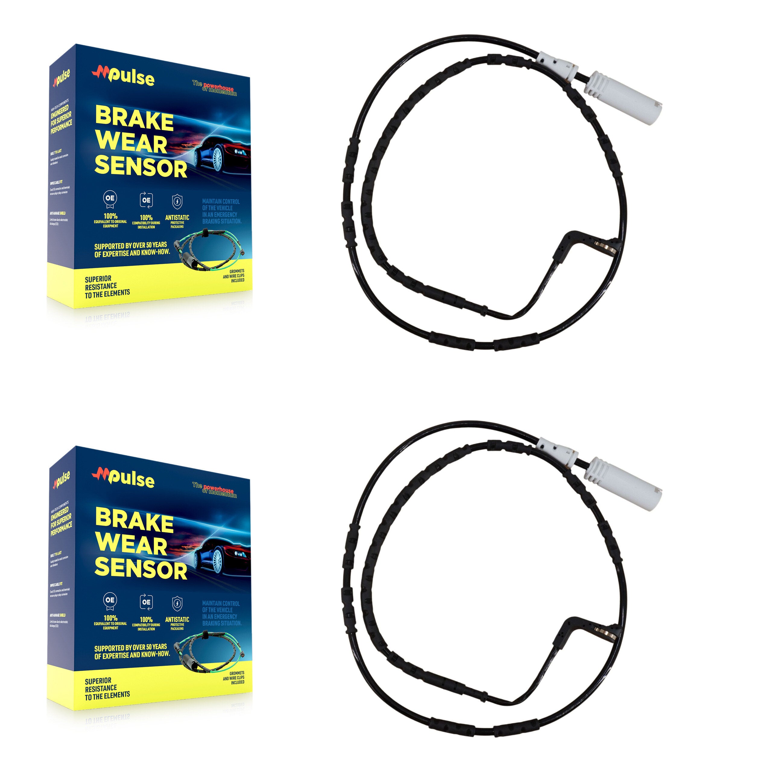 Mpulse KSE-100279 Disc Brake Pad Wear Sensor for 2005-2013 BMW 135is, BMW 325i and More - Rear