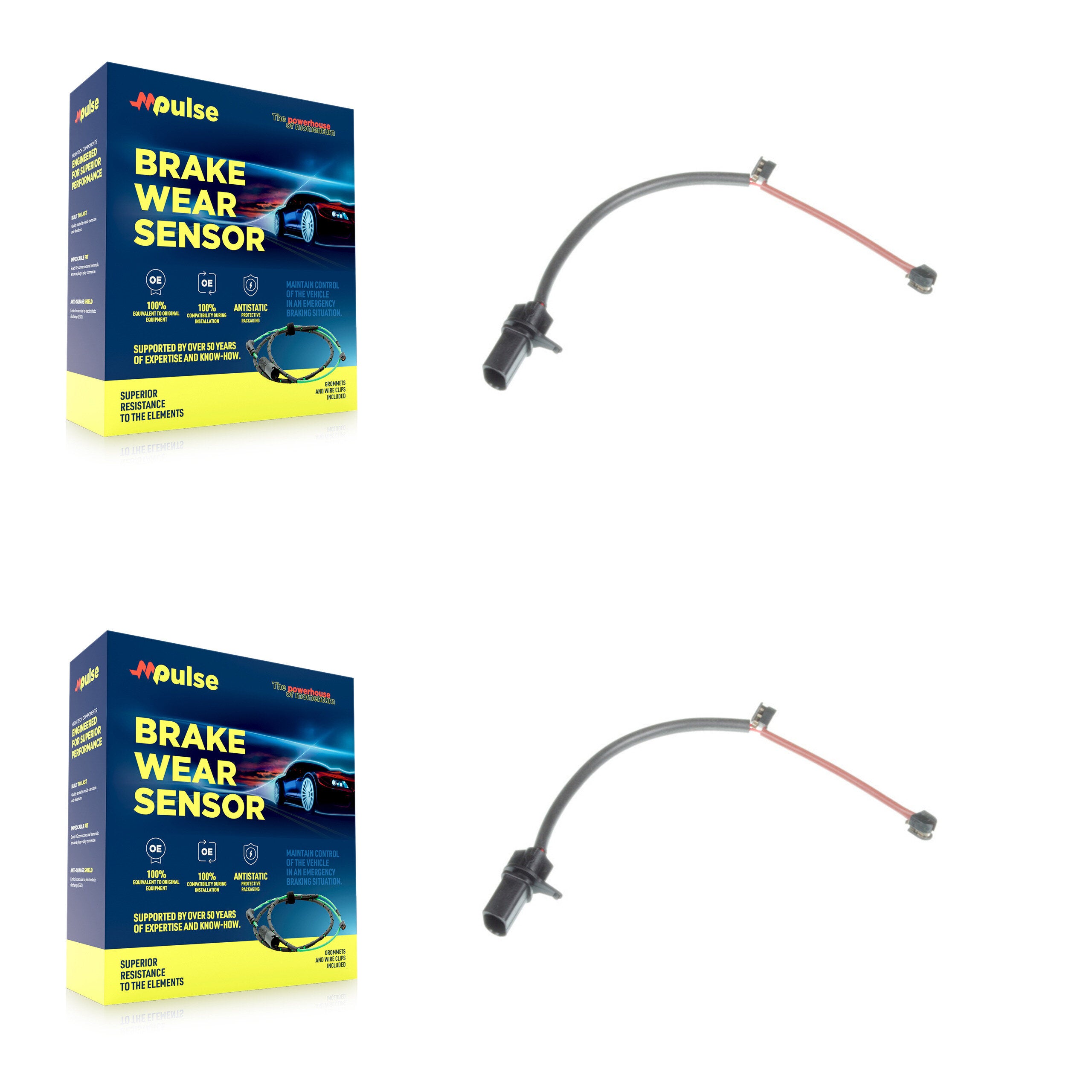 Mpulse KSE-100293 Disc Brake Pad Wear Sensor for 2012-2024 Porsche 718 Boxster, Audi R8 and More - Rear