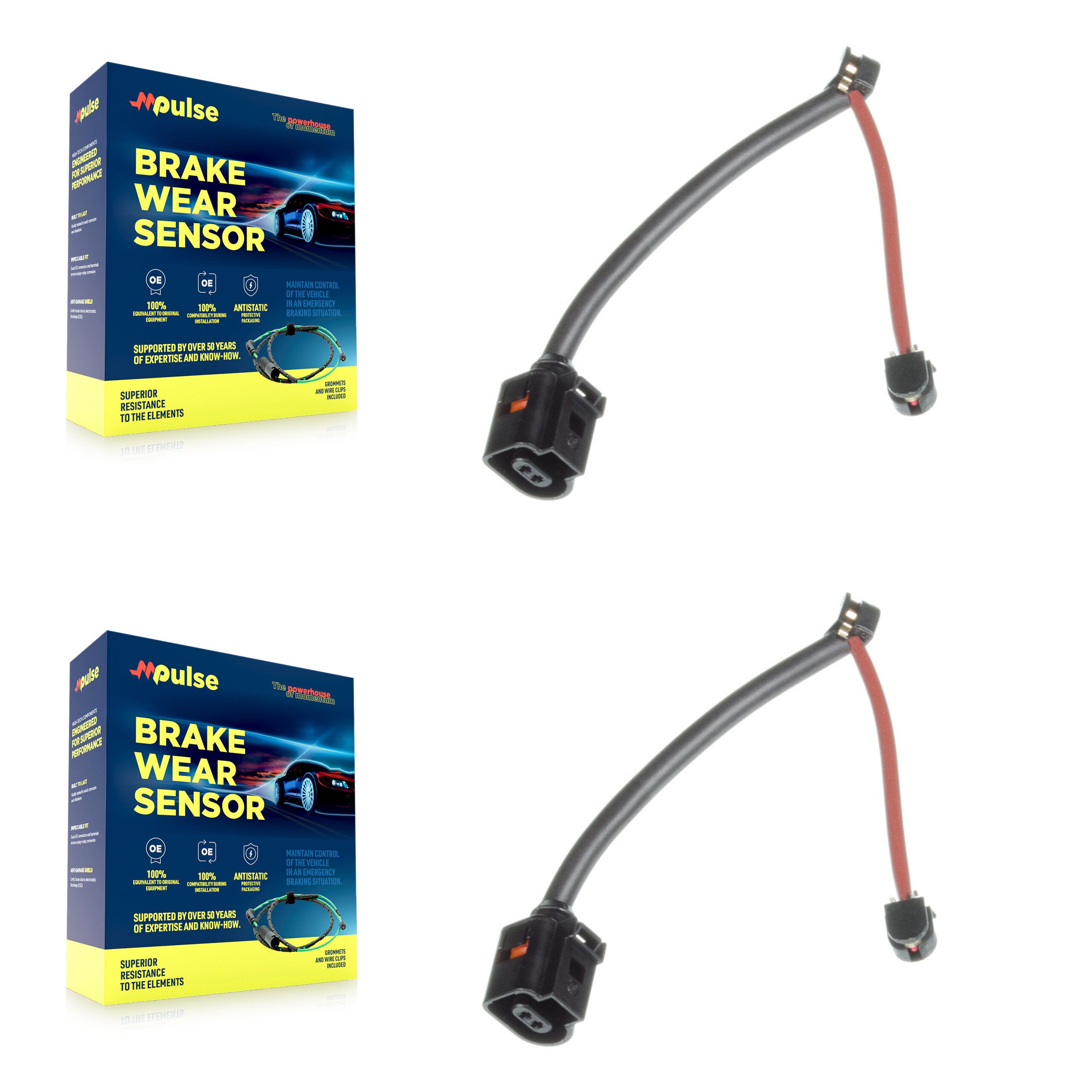 Mpulse KSE-100300 Disc Brake Pad Wear Sensor for 2010-2024 Porsche Panamera, Audi e-tron GT and More - Rear