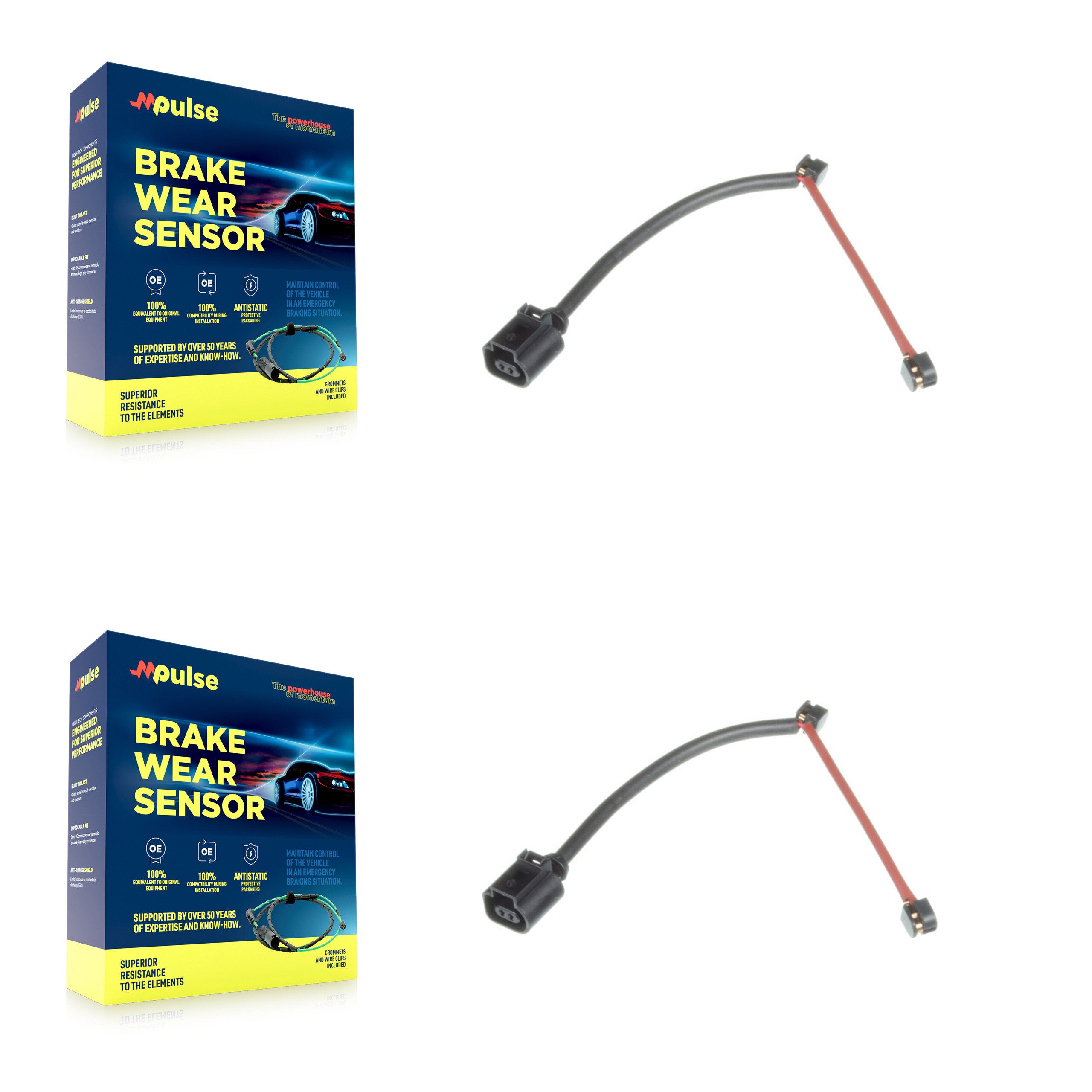 Mpulse KSE-100302 Disc Brake Pad Wear Sensor for 2013-2024 Porsche 718 Boxster, Porsche 718 Cayman and More - Rear