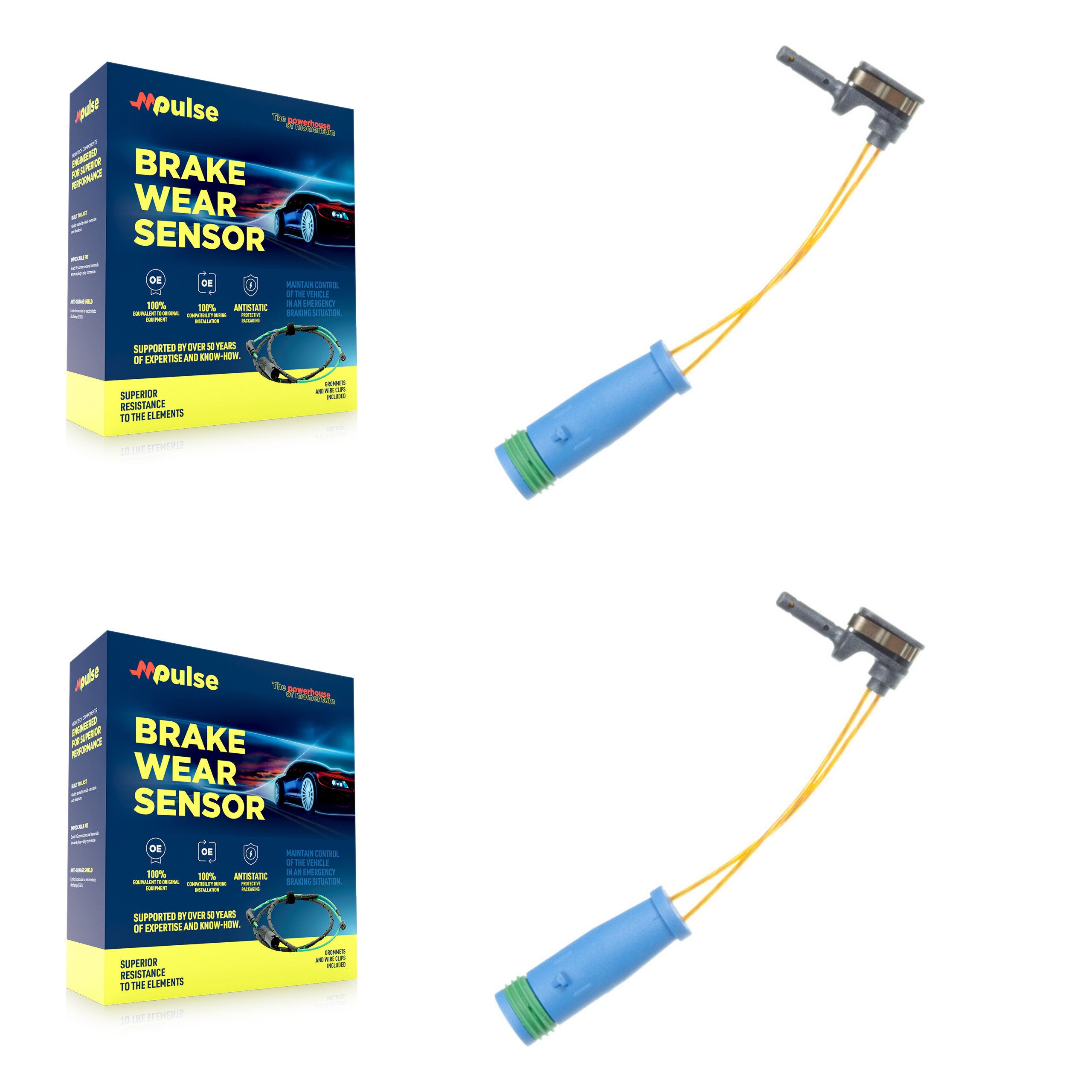 Mpulse KSE-100314 Disc Brake Pad Wear Sensor for 2001-2024 Mercedes-Benz C43 AMG, Mercedes-Benz G550 and More - Rear