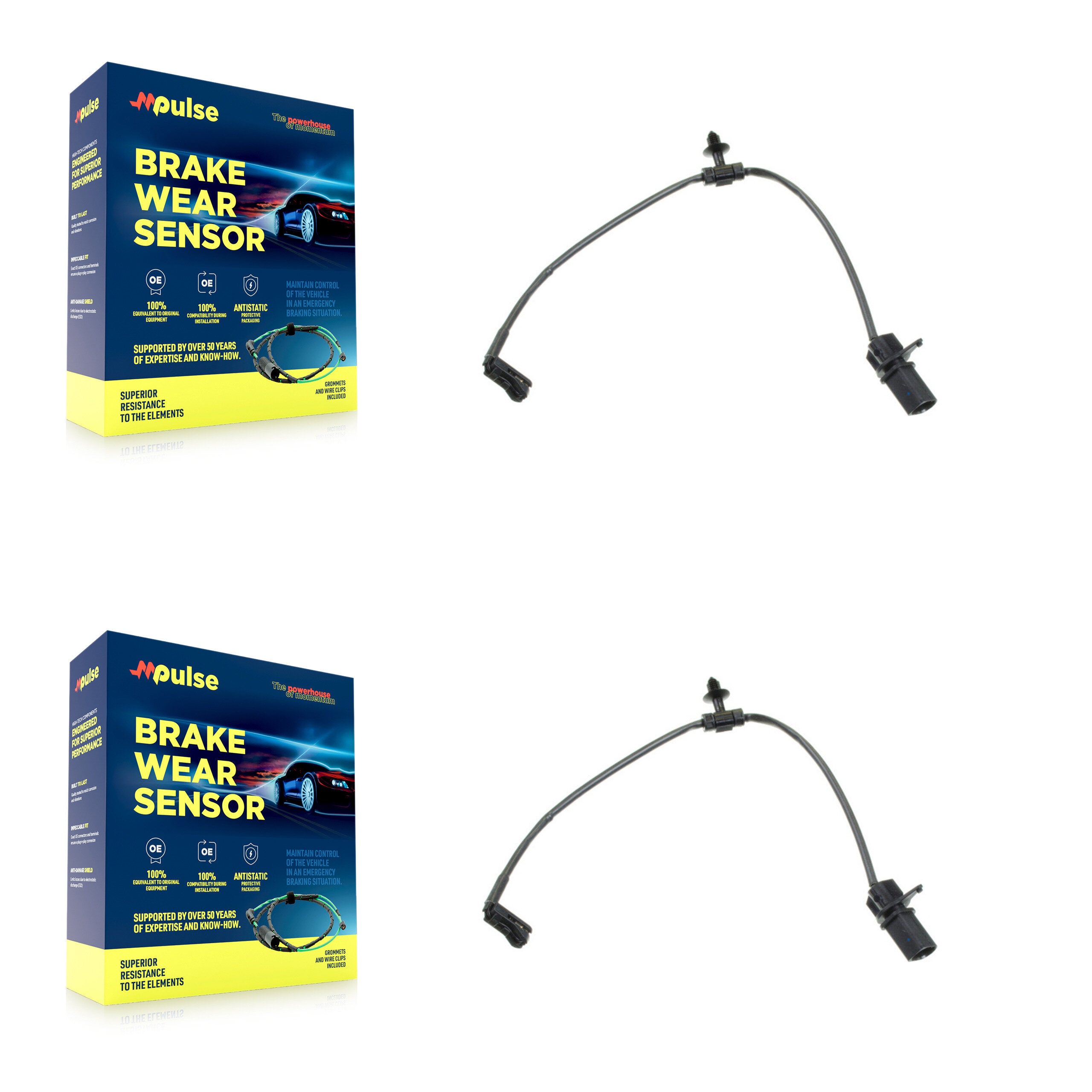 Mpulse KSE-100316 Disc Brake Pad Wear Sensor for 2016-2024 Audi Q7, Audi Q8 and More - Rear