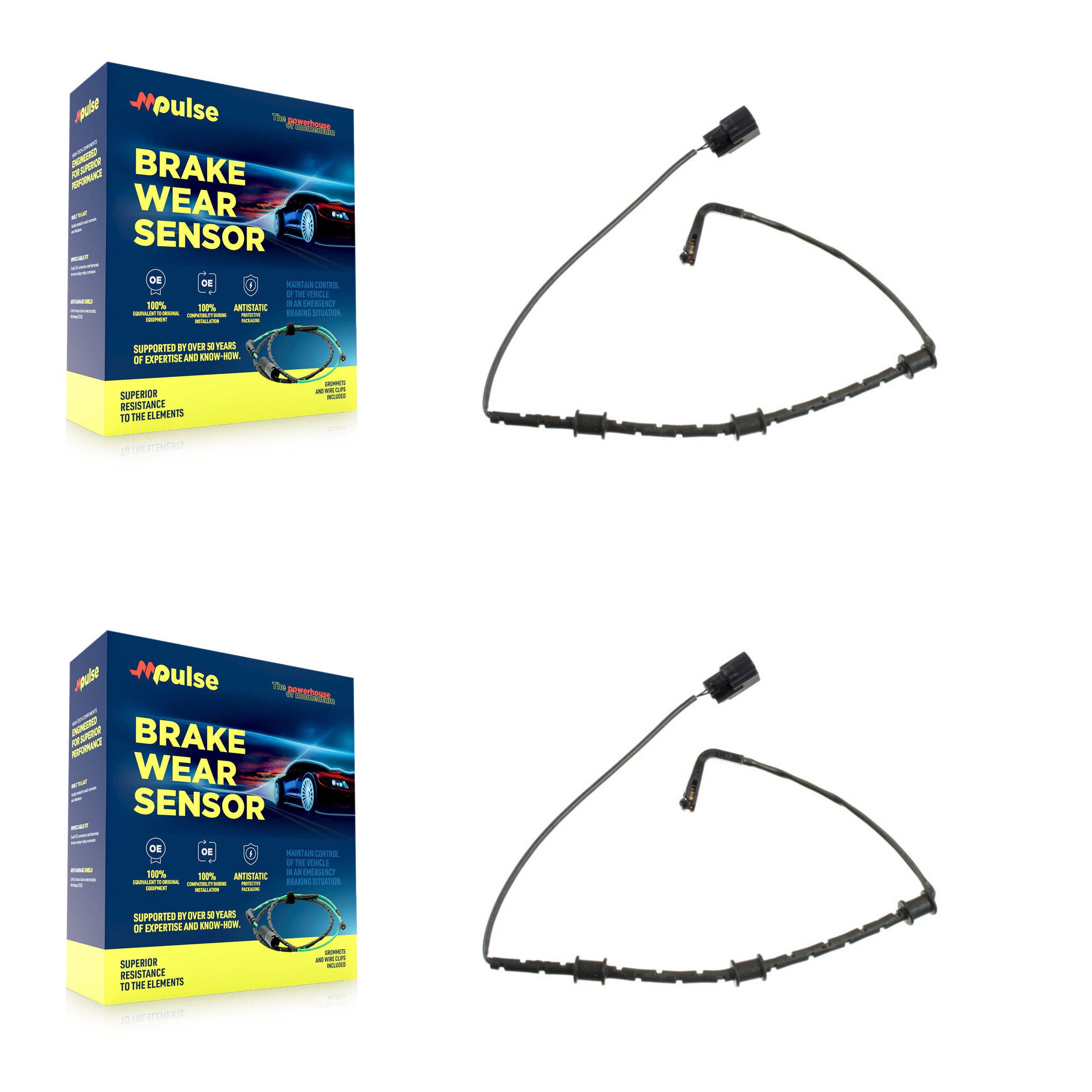 Mpulse KSE-100321 Disc Brake Pad Wear Sensor for 2010-2019 Jaguar XJ, Jaguar XJR575, Jaguar XJR - Rear