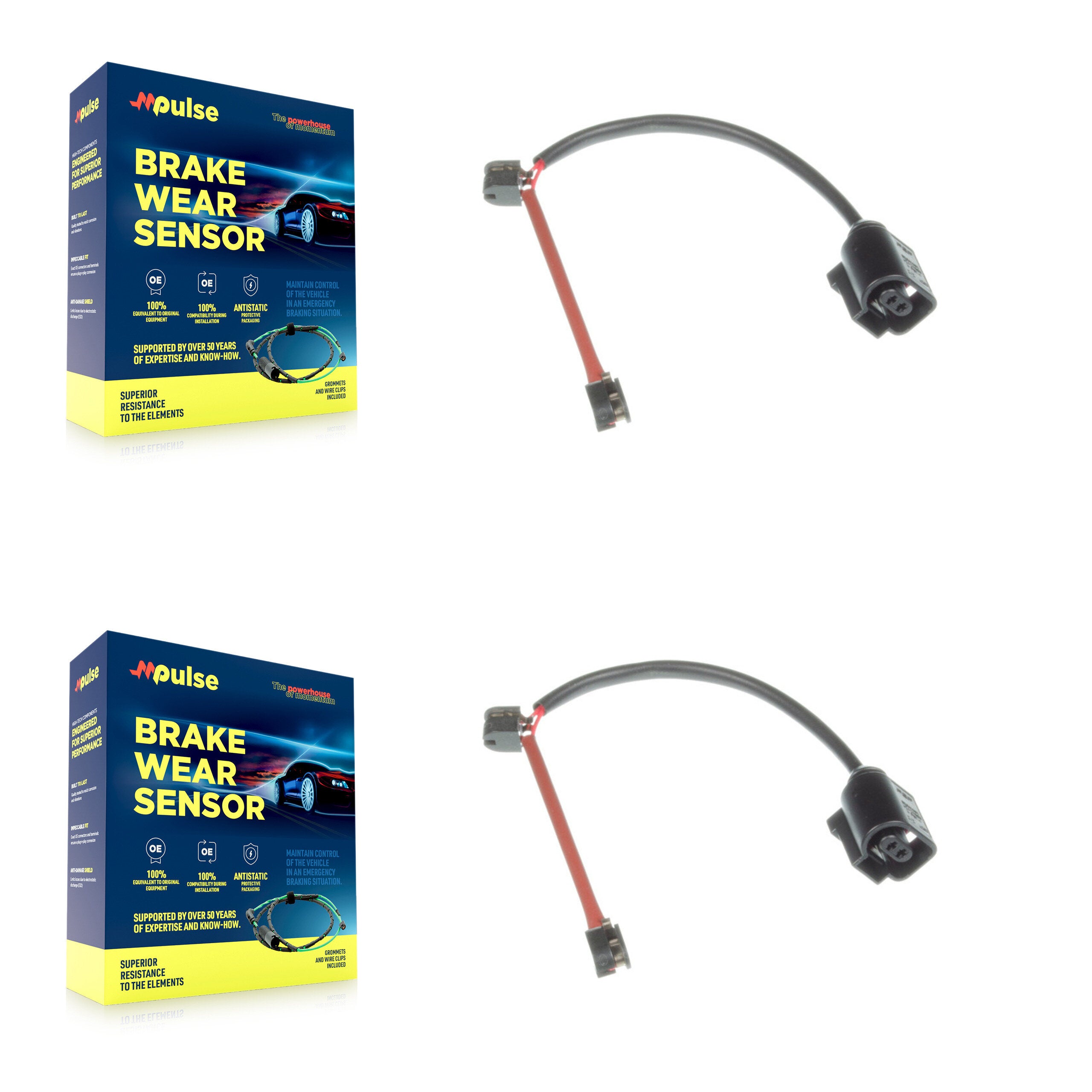 Mpulse KSE-100330 Disc Brake Pad Wear Sensor for 2003-2015 Audi Q7, Volkswagen Touareg, Porsche Cayenne - Rear