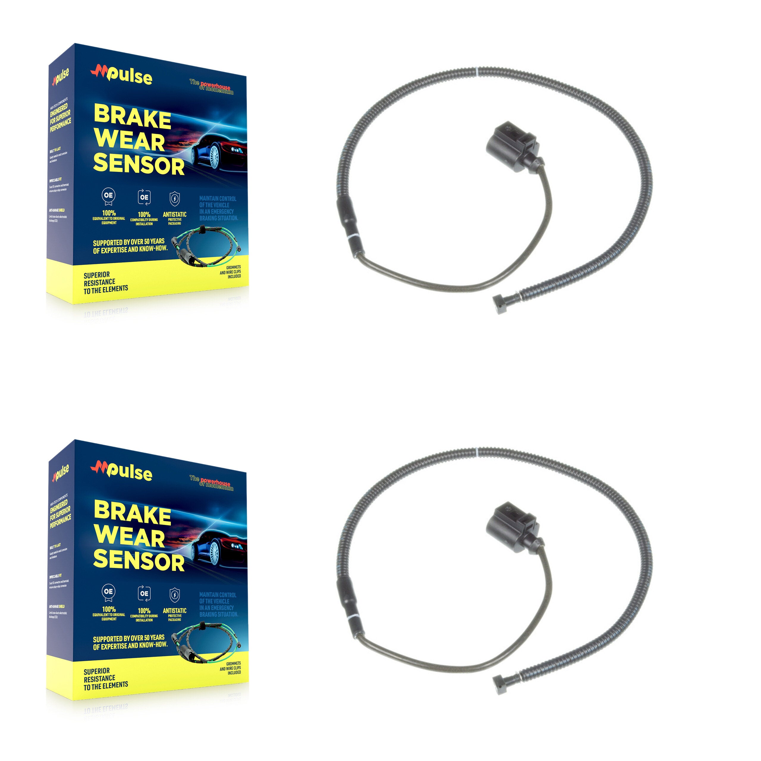 Mpulse KSE-100331 Disc Brake Pad Wear Sensor for 2004-2011 Audi S6, Volkswagen Phaeton - Rear
