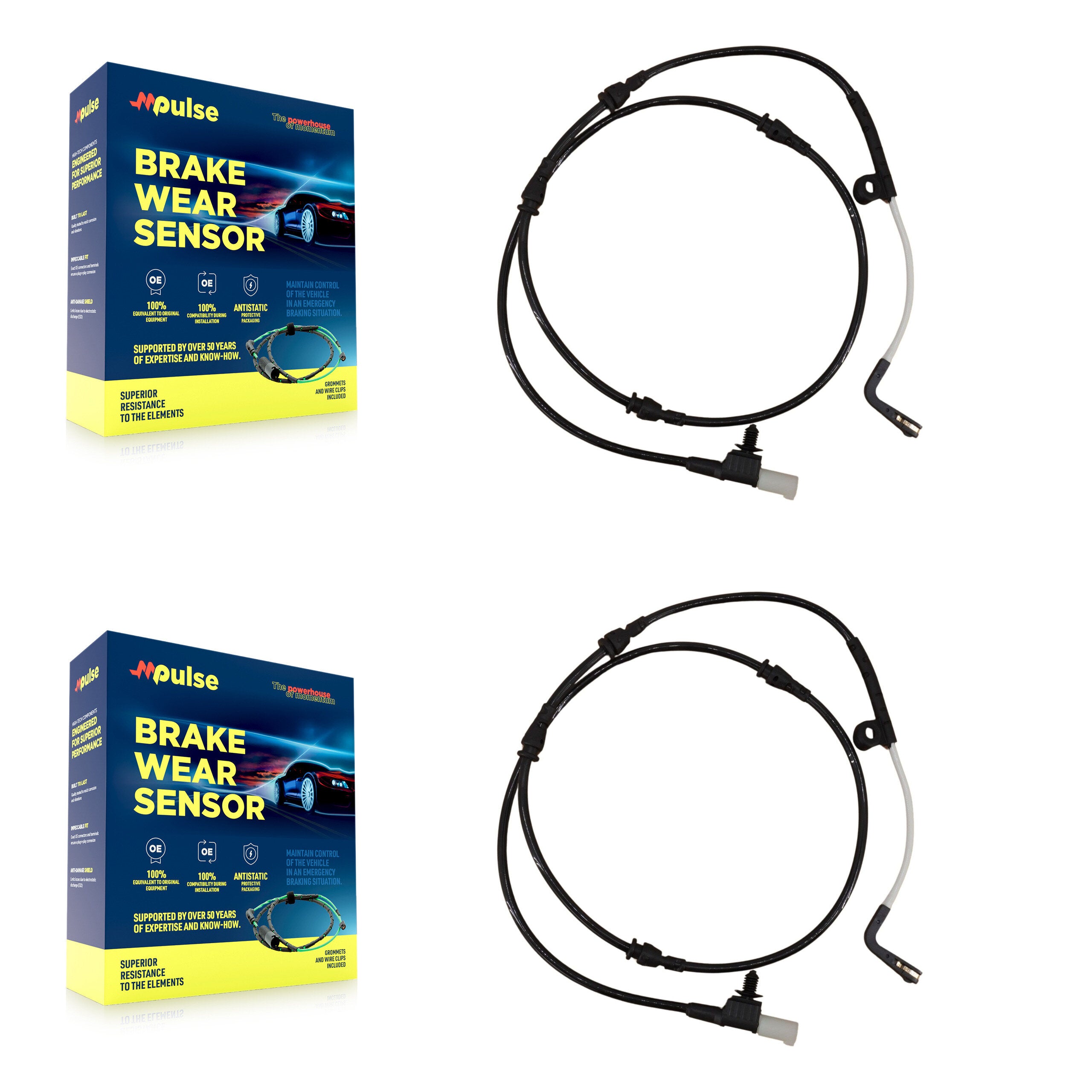 Mpulse KSE-100337 Disc Brake Pad Wear Sensor for 2005-2016 Land Rover Discovery, Land Rover LR4 and More - Rear