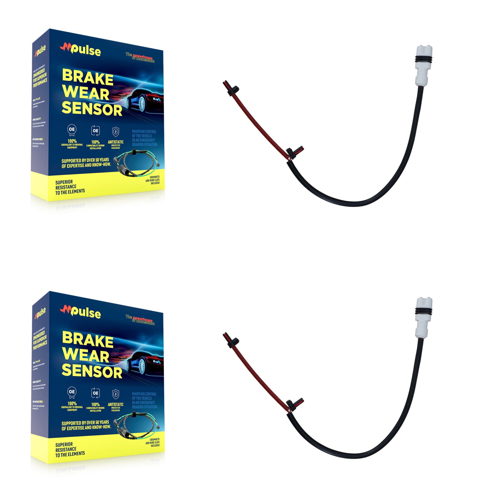Mpulse KSE-100349 Disc Brake Pad Wear Sensor for 2005-2008 Porsche Cayman, Porsche Boxster - Front