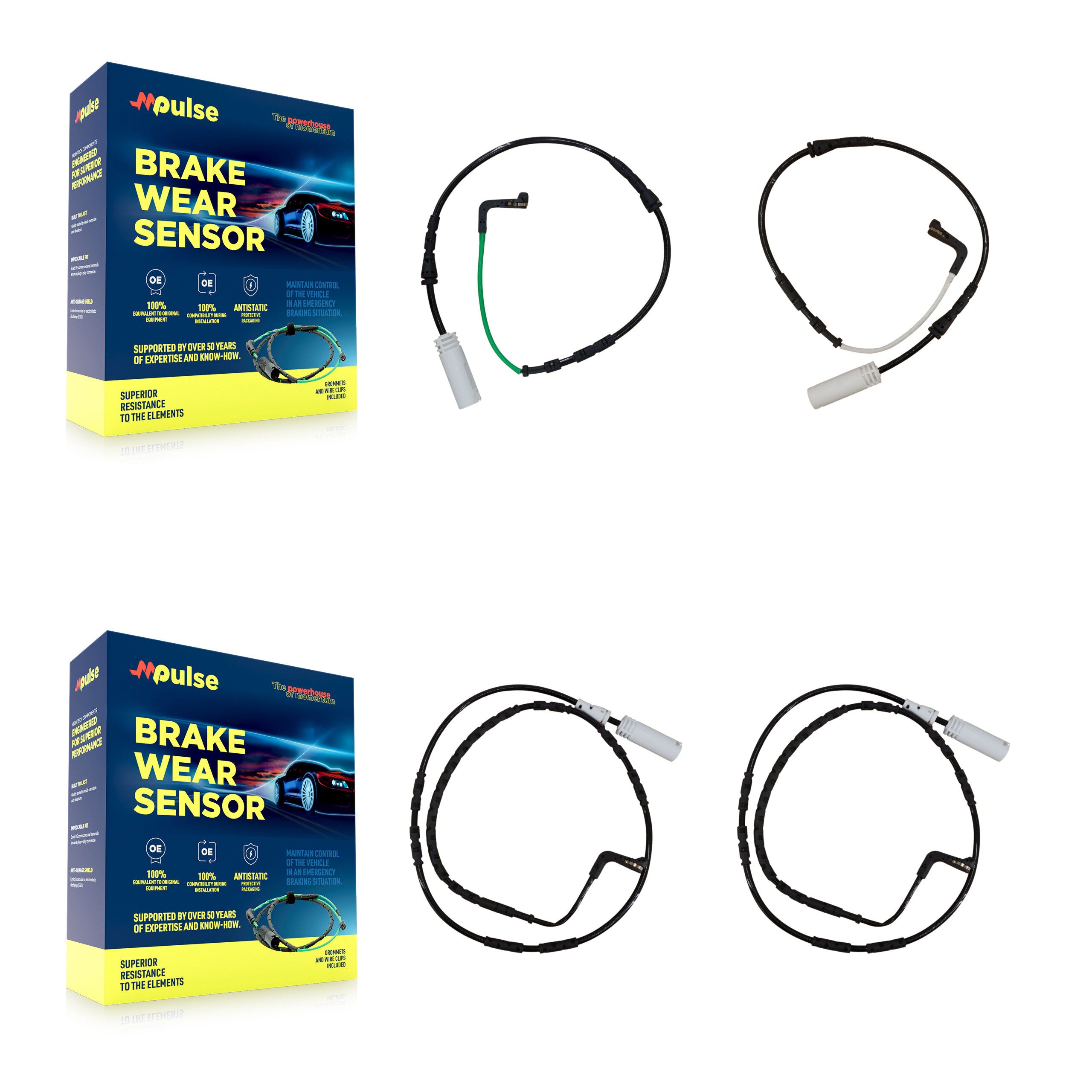 Mpulse KSE-100364 Disc Brake Pad Wear Sensor for 2008-2013 BMW M3 - Front and Rear