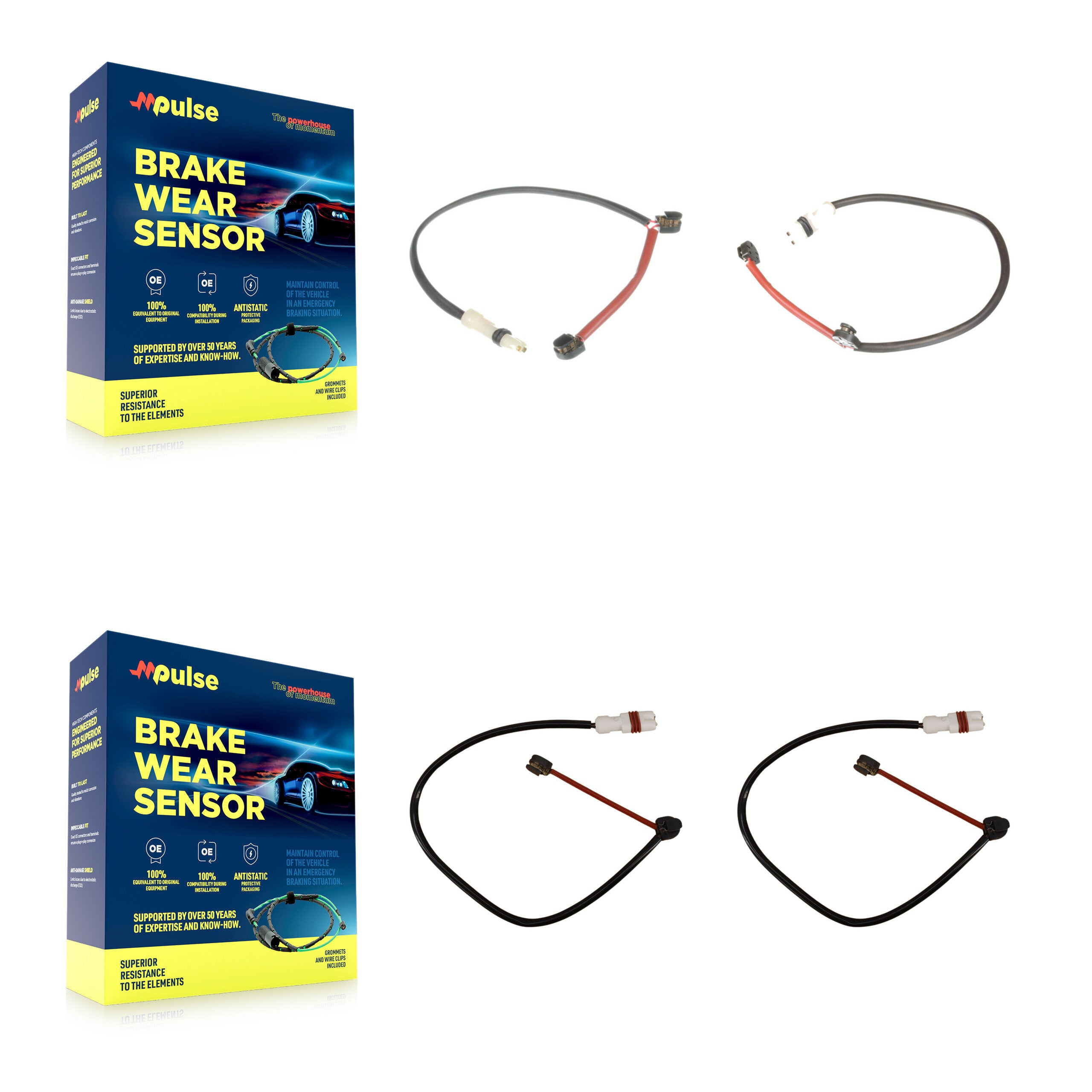 Mpulse KSE-100367 Disc Brake Pad Wear Sensor for 2005-2008 Porsche 911 - Front and Rear
