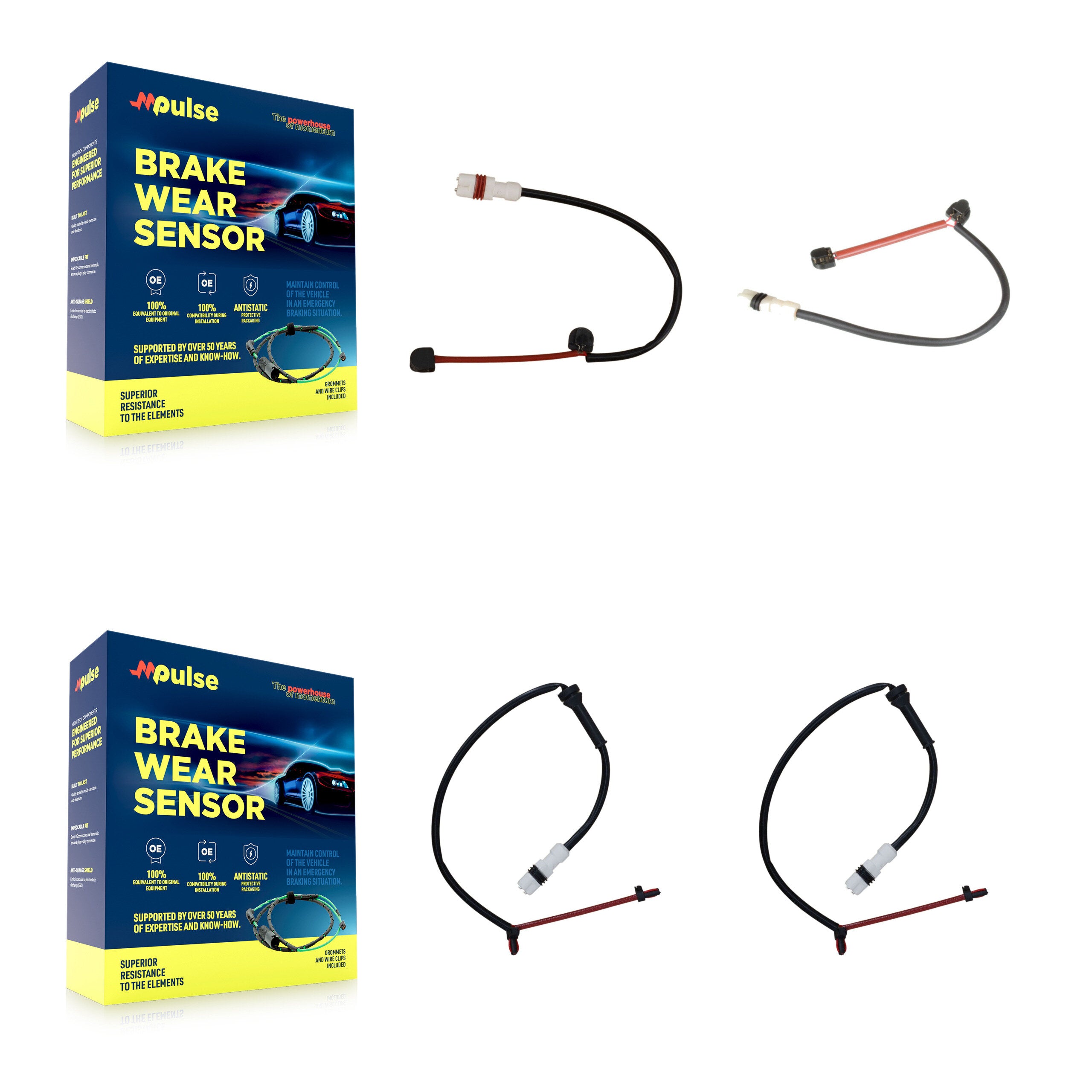 Mpulse KSE-100369 Disc Brake Pad Wear Sensor for 2007-2012 Porsche Cayman, Porsche Boxster - Front and Rear