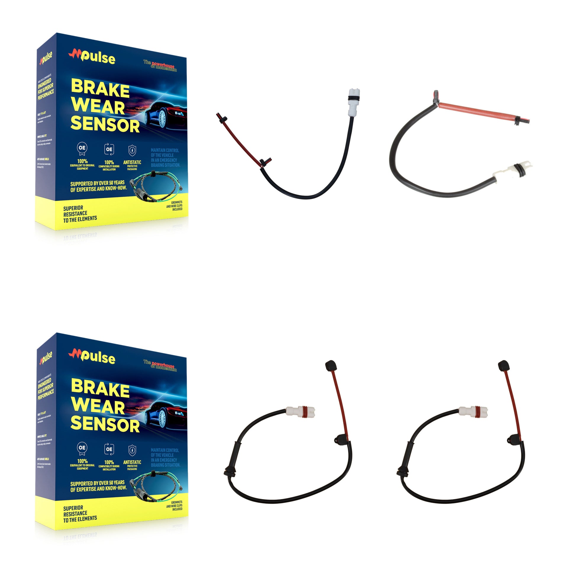 Mpulse KSE-100370 Disc Brake Pad Wear Sensor for 2005-2008 Porsche Cayman, Porsche Boxster - Front and Rear