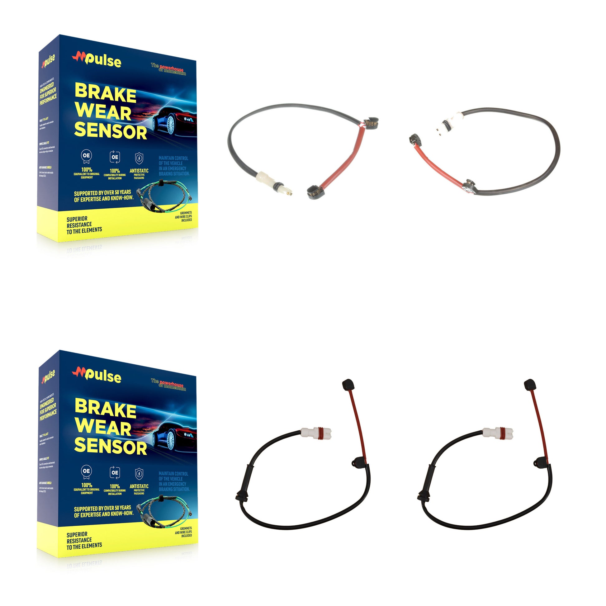 Mpulse KSE-100371 Disc Brake Pad Wear Sensor for 2005-2012 Porsche Cayman, Porsche Boxster - Front and Rear