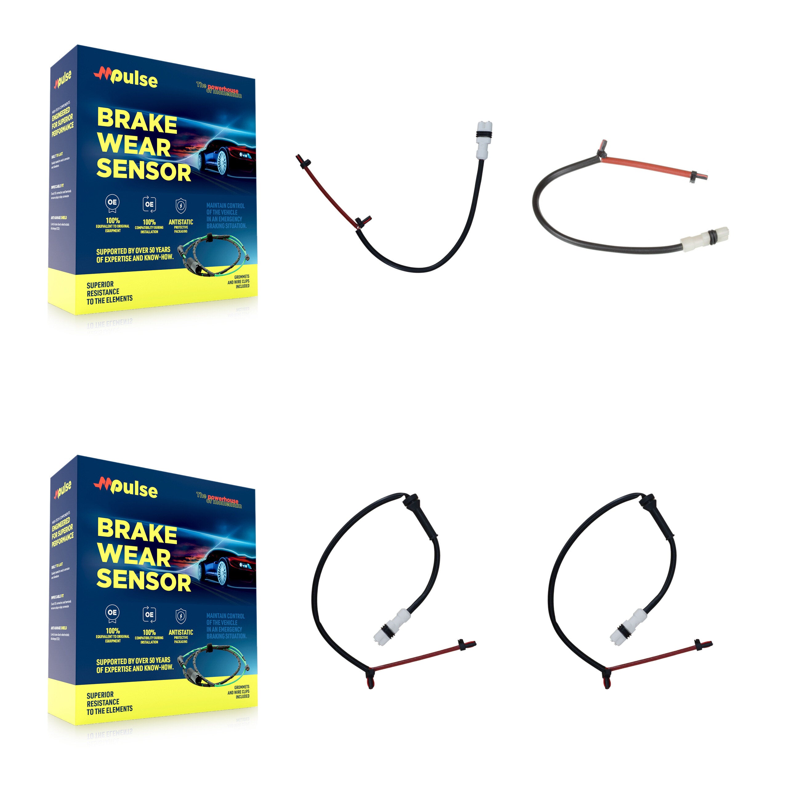 Mpulse KSE-100393 Disc Brake Pad Wear Sensor for 2006-2007 Porsche Boxster, Porsche Cayman - Front and Rear