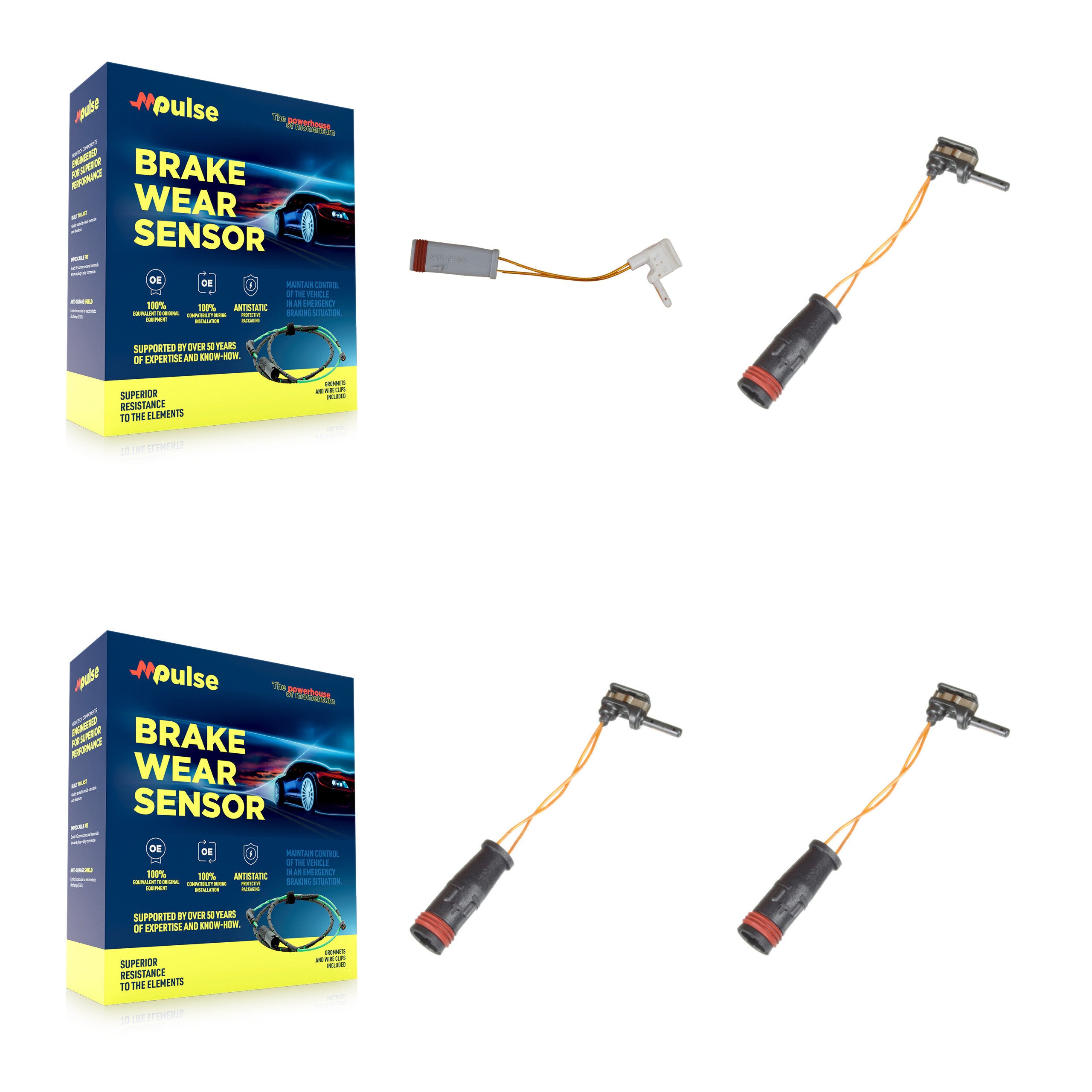 Mpulse KSE-100395 Disc Brake Pad Wear Sensor for 2003-2017 Mercedes-Benz E500, Mercedes-Benz CLS500 and More - Front and Rear