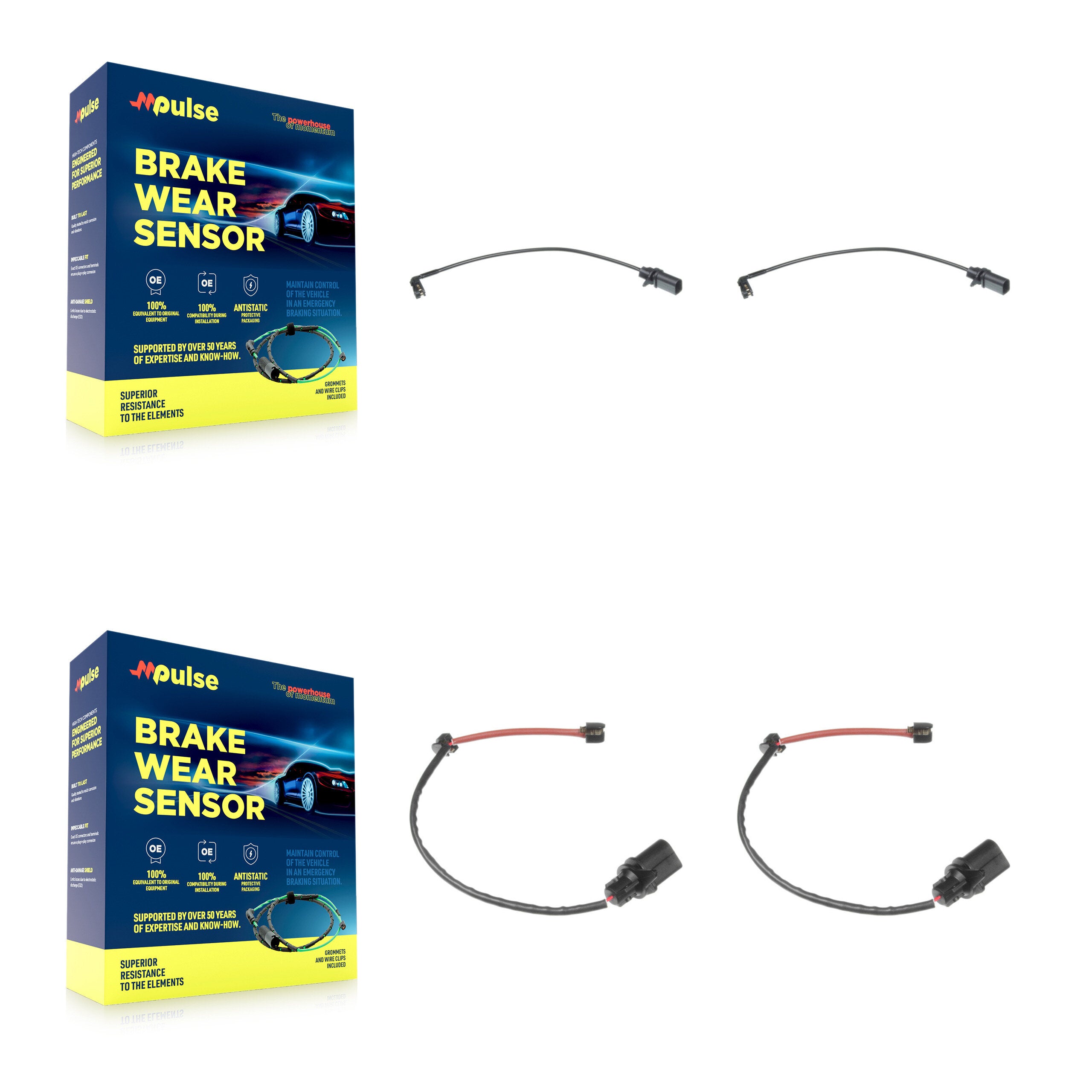 Mpulse KSE-100399 Disc Brake Pad Wear Sensor for 2012 Audi A6 - Front and Rear