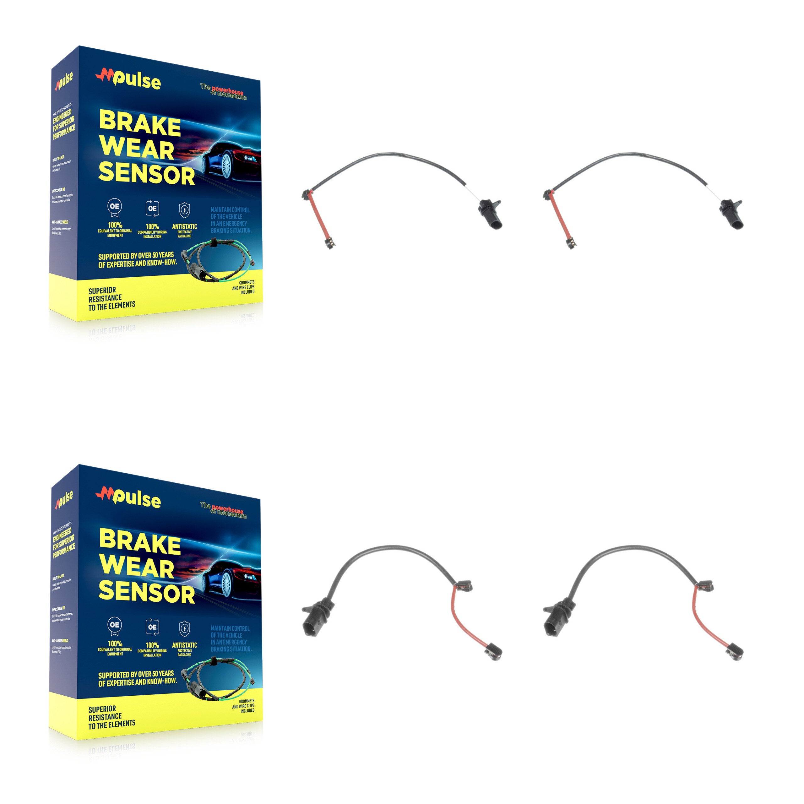 Mpulse KSE-100407 Disc Brake Pad Wear Sensor for 2016-2017 Audi A7 - Front and Rear